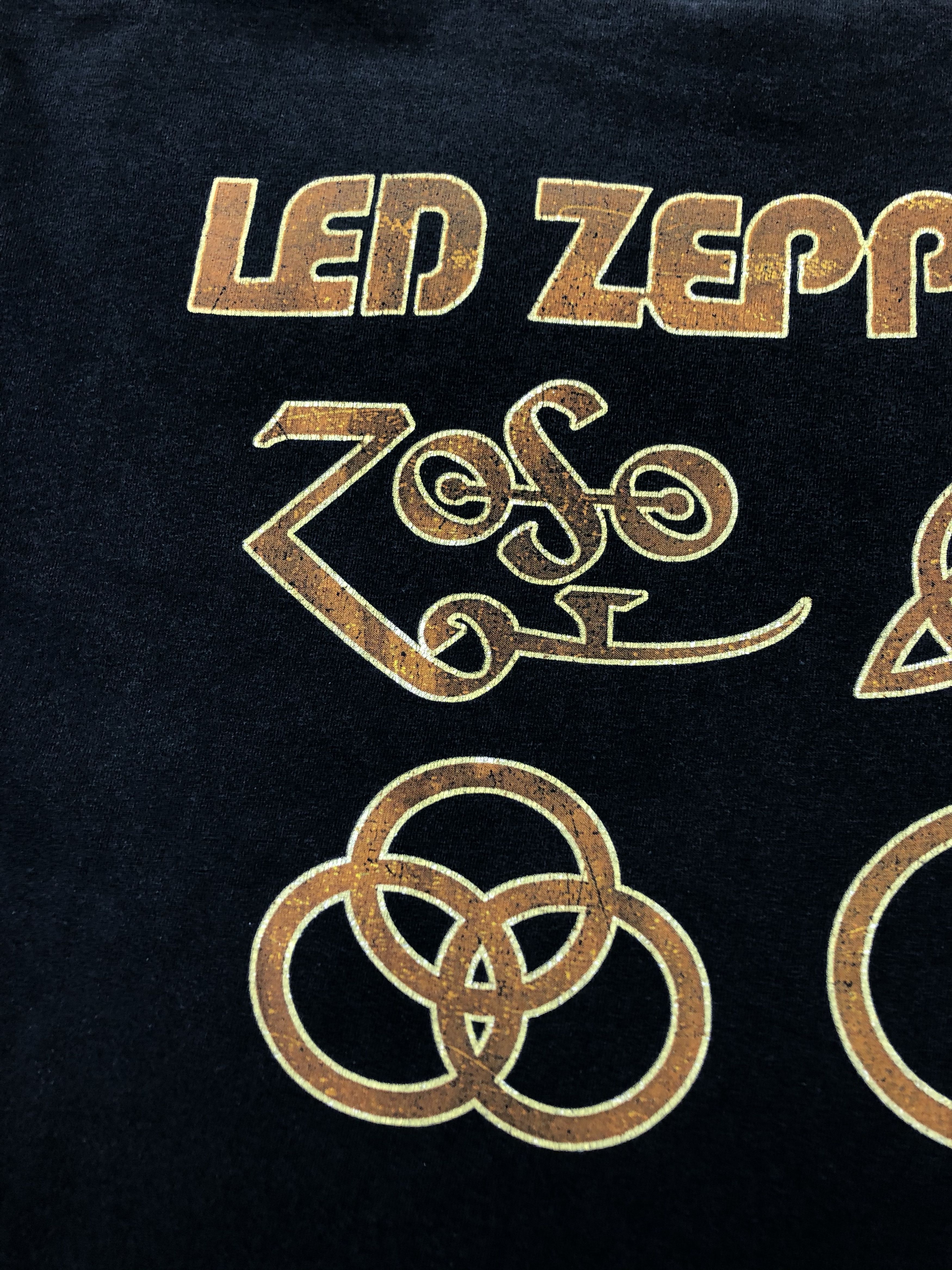Band Tees × Led Zeppelin × Vintage Vintage Led Zeppelin Band Tee Rare Shirt Y2K Hype Drill Size US M / EU 48-50 / 2 - 12 Thumbnail