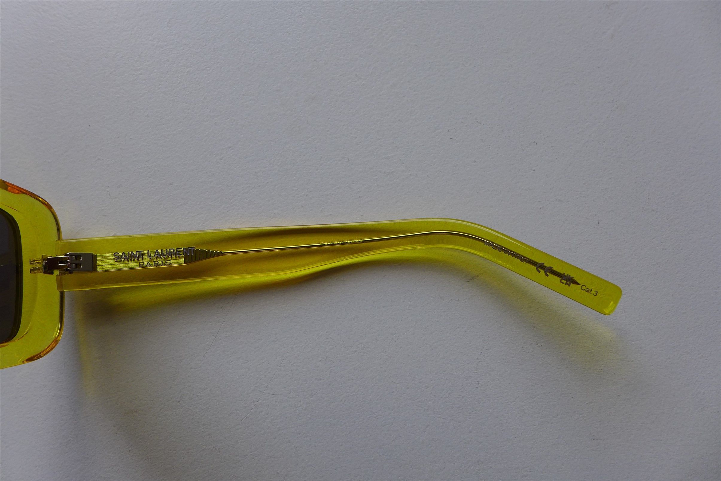 Saint Laurent Paris Saint Laurent SL534 Sunrise Sunglasses - Yellow Acetate Size ONE SIZE - 13 Thumbnail