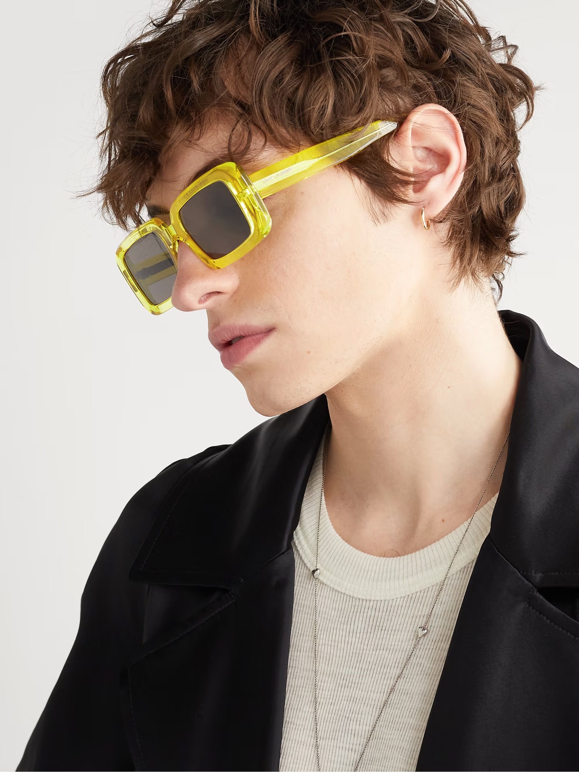 Saint Laurent Paris Saint Laurent SL534 Sunrise Sunglasses - Yellow Acetate Size ONE SIZE - 3 Thumbnail