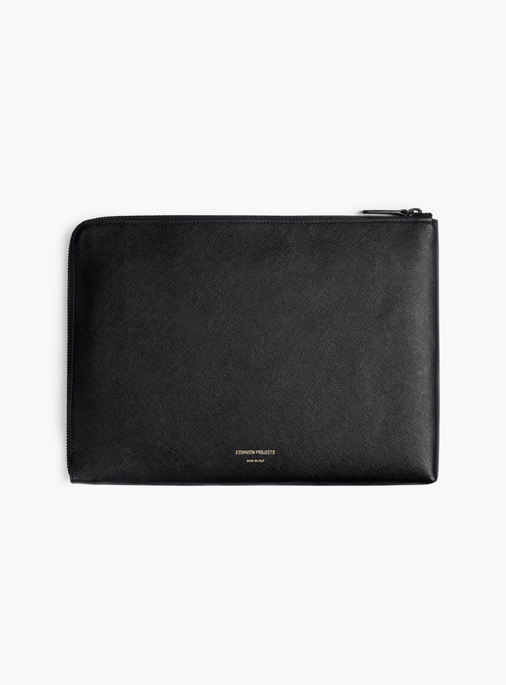 Common Projects Medium Folio Bag - Black Saffiano Leather