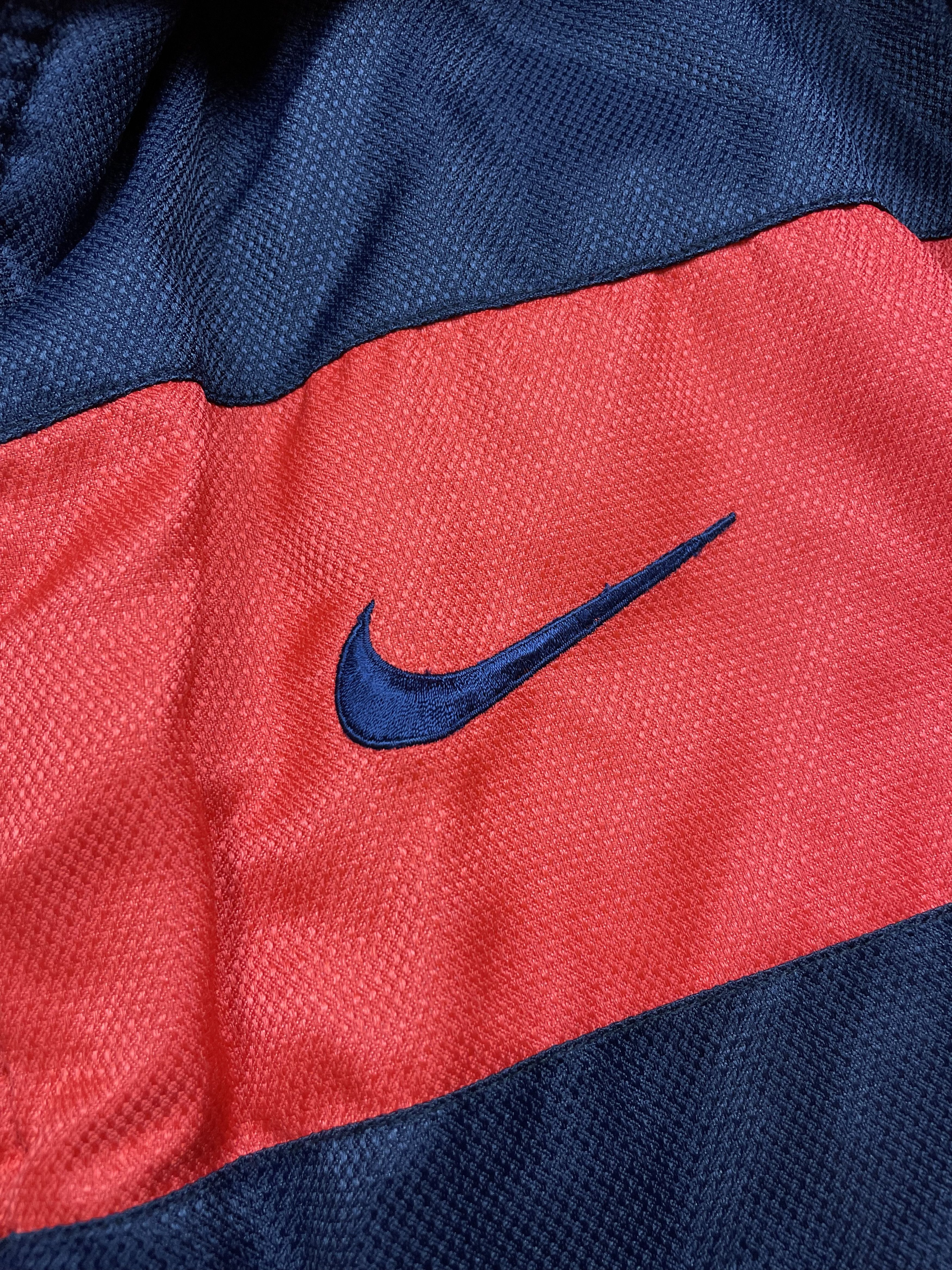 Nike × Vintage Vintage Nike Jacket Two Sided Swoosh Rare Y2K Hype Drill Size US S / EU 44-46 / 1 - 5 Thumbnail