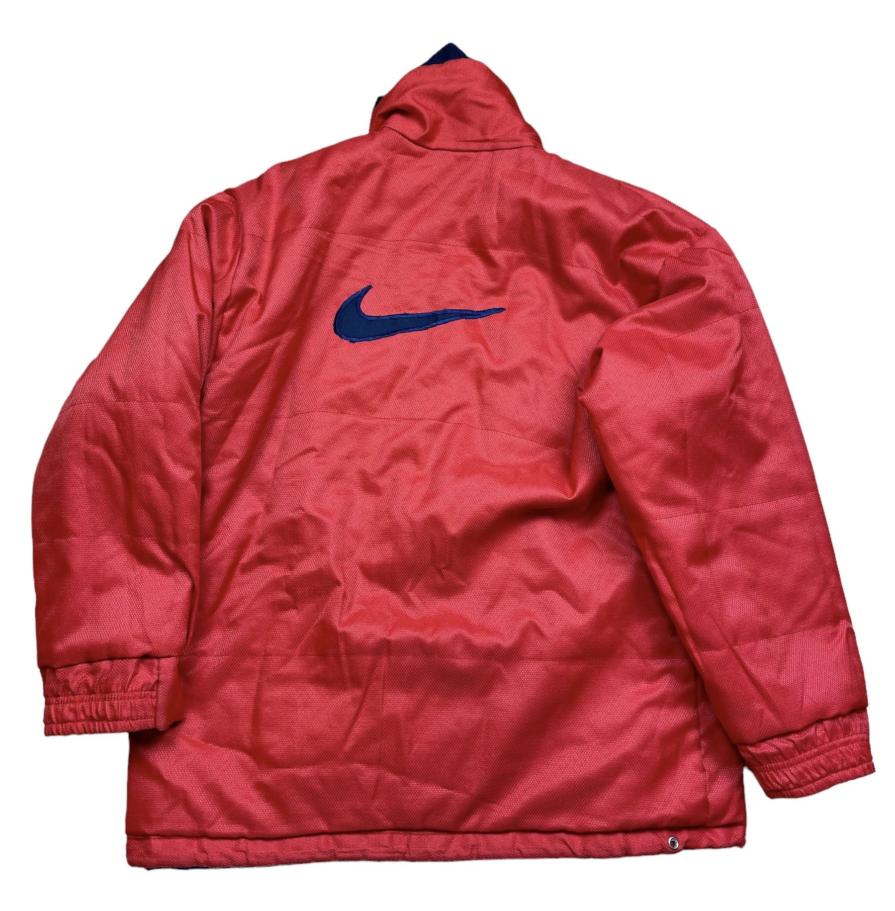 Nike × Vintage Vintage Nike Jacket Two Sided Swoosh Rare Y2K Hype Drill Size US S / EU 44-46 / 1 - 4 Thumbnail