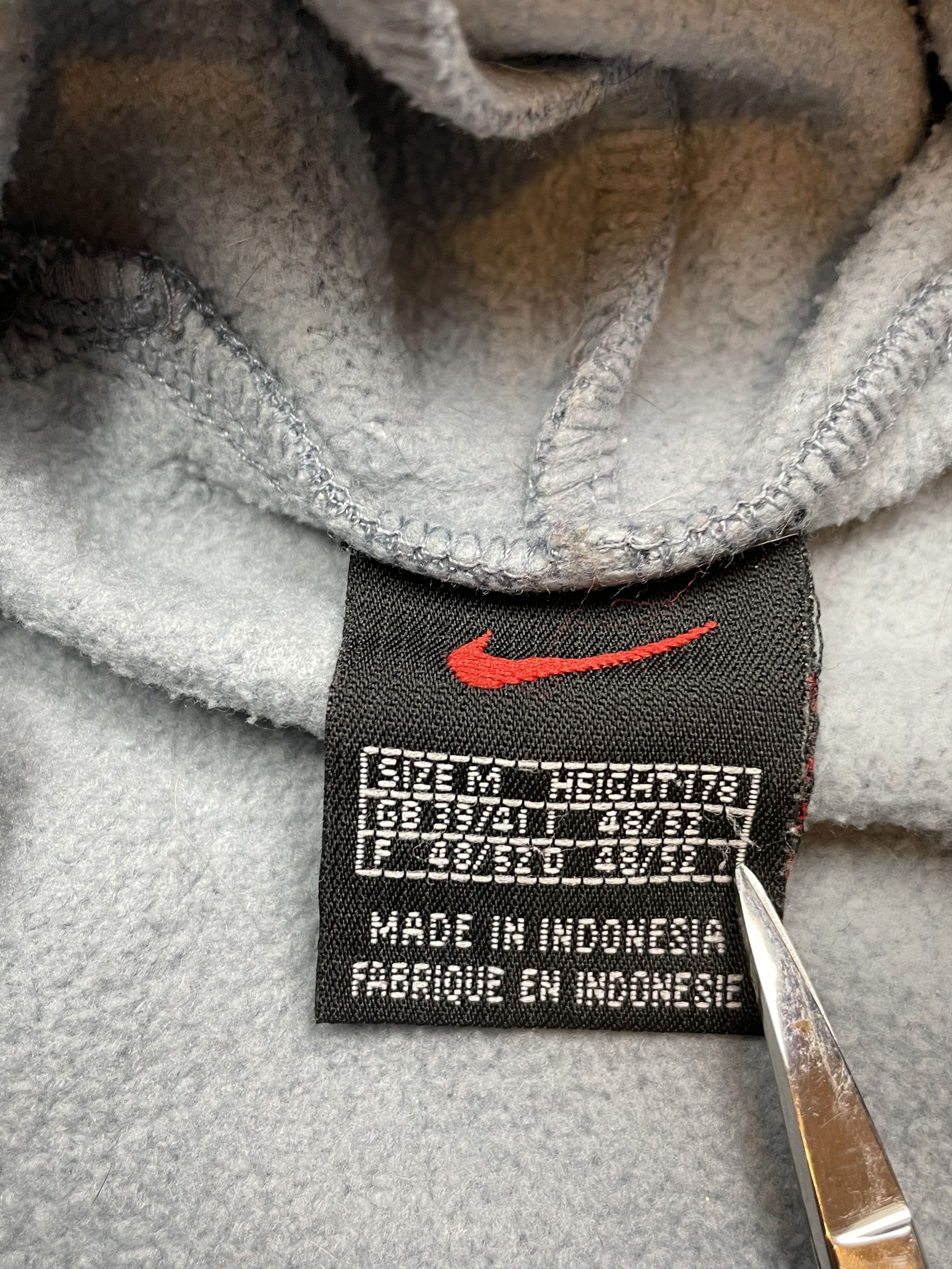 Nike × Vintage Vintage Nike Hooded Fleece Sweatshirt Center Logo Swoosh Size US M / EU 48-50 / 2 - 6 Thumbnail