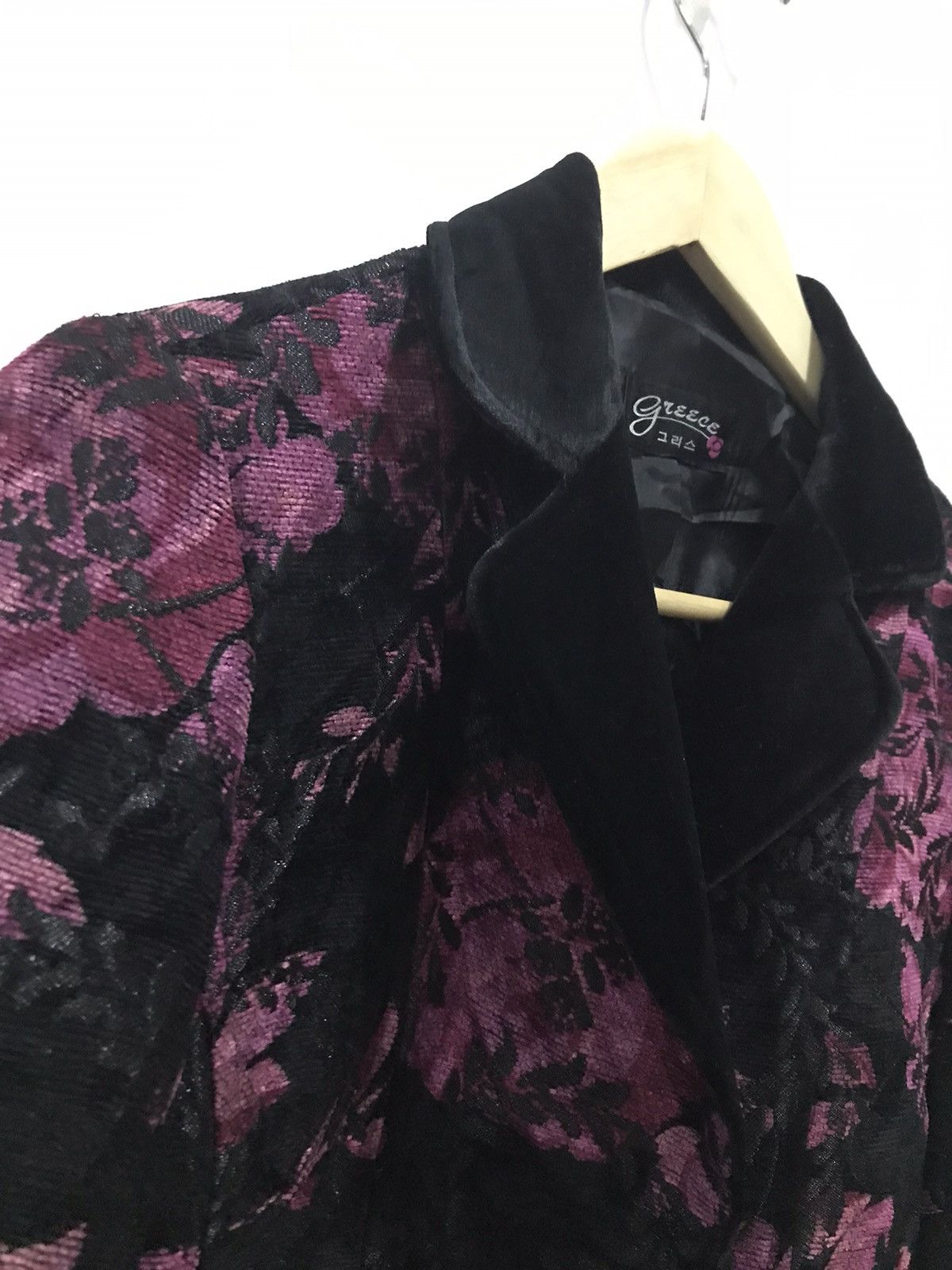 Japanese Brand Greece full print floral velvet blazer Size 34S - 19 Thumbnail