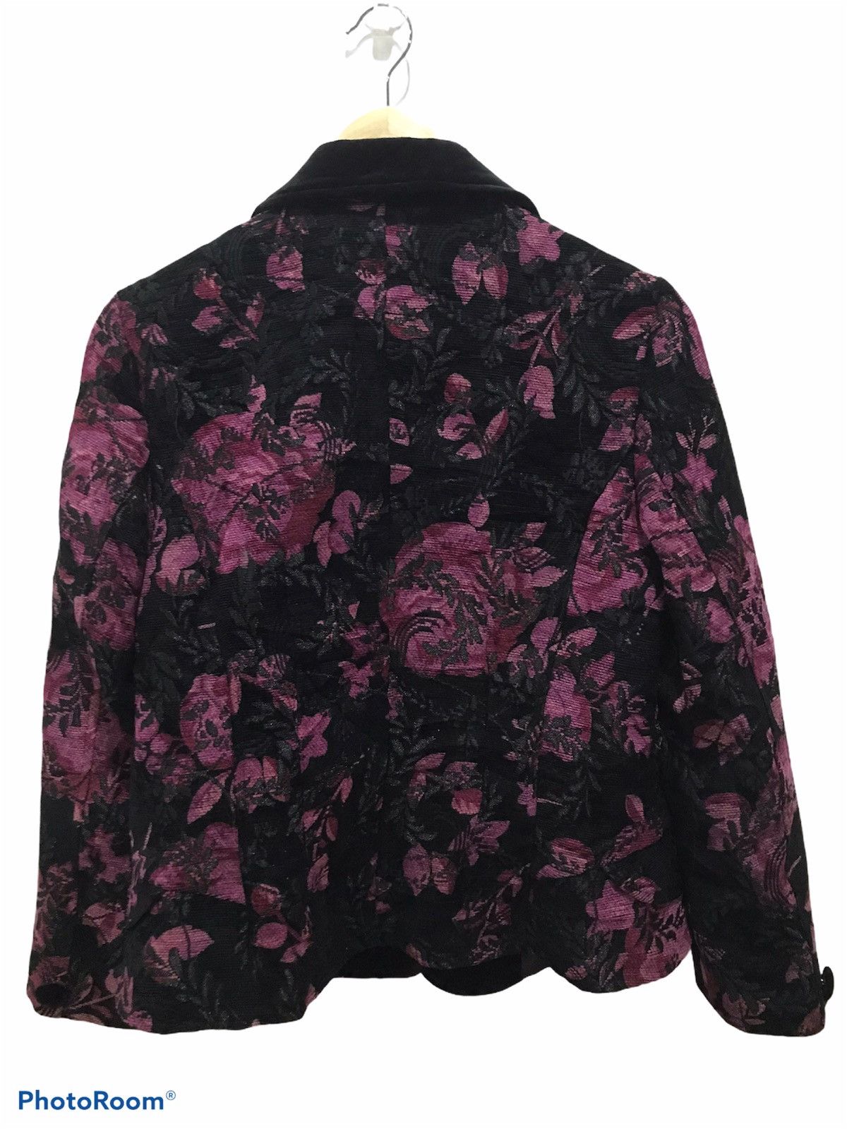 Japanese Brand Greece full print floral velvet blazer Size 34S - 3 Thumbnail