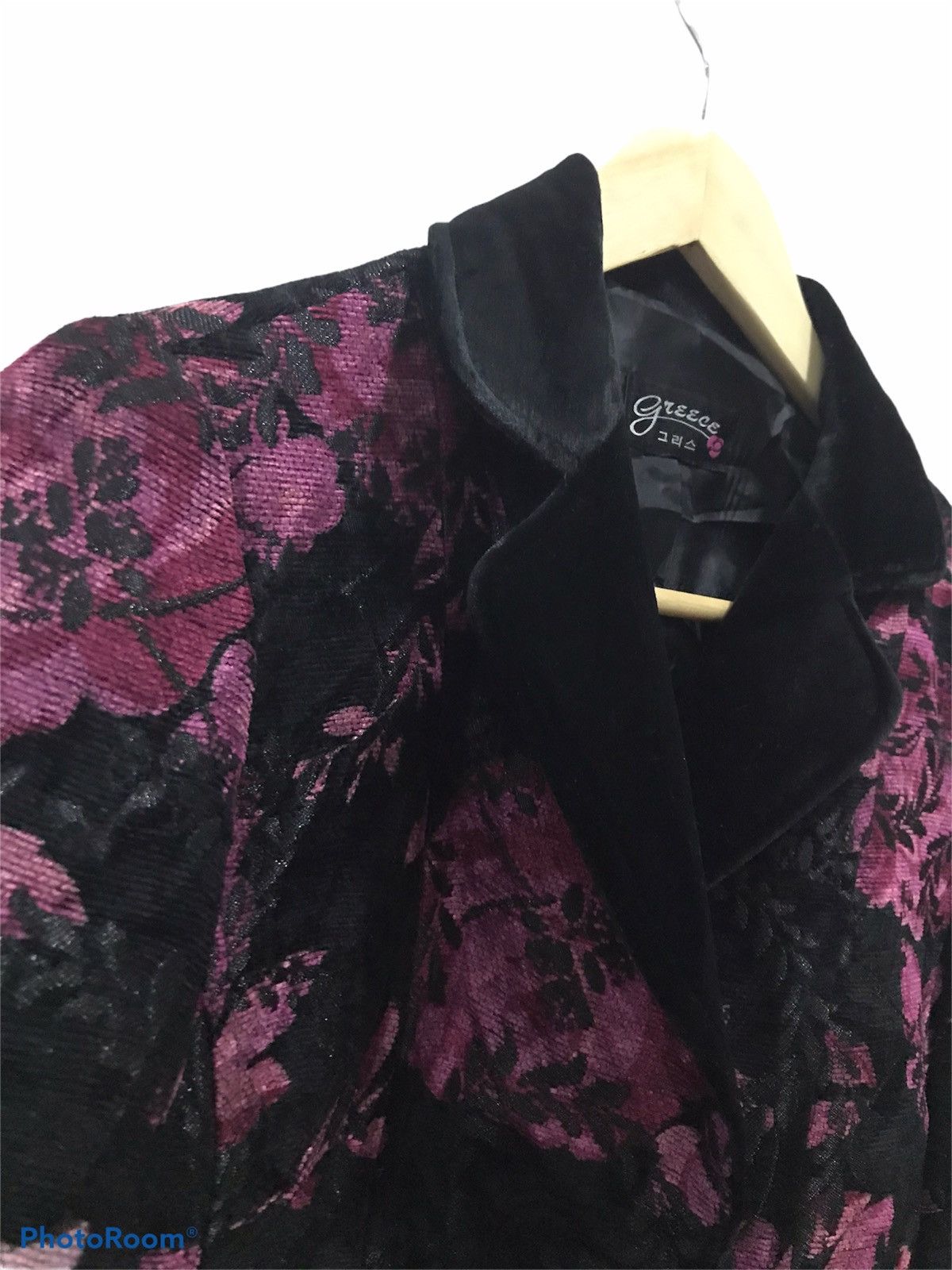 Japanese Brand Greece full print floral velvet blazer Size 34S - 7 Thumbnail