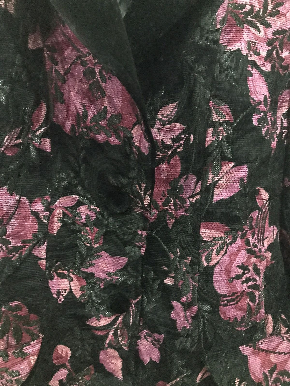 Japanese Brand Greece full print floral velvet blazer Size 34S - 9 Thumbnail