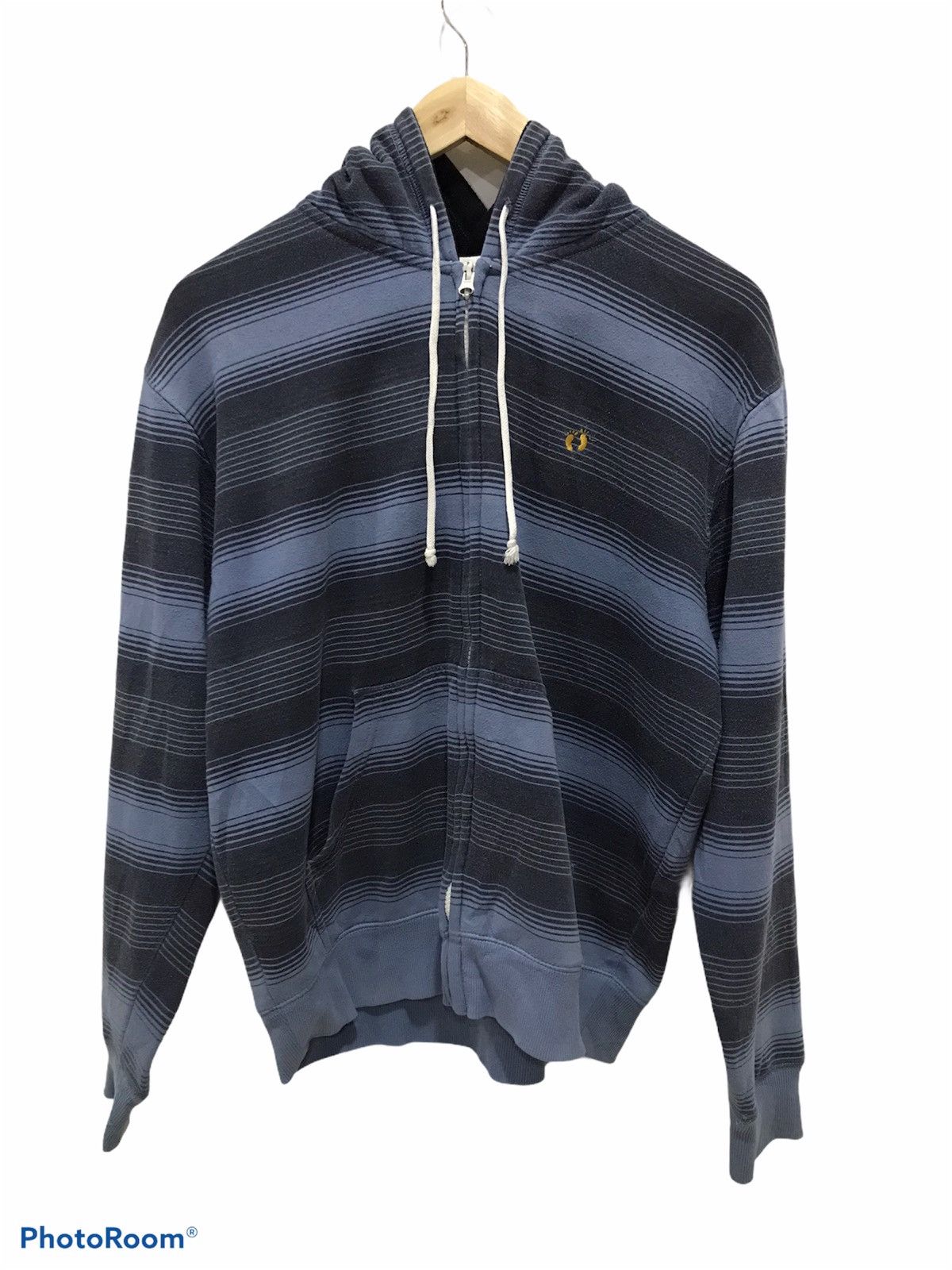 Hang Ten Vtg Hang Ten zipper Hooded striped sweatshirt Size US M / EU 48-50 / 2 - 1 Thumbnail