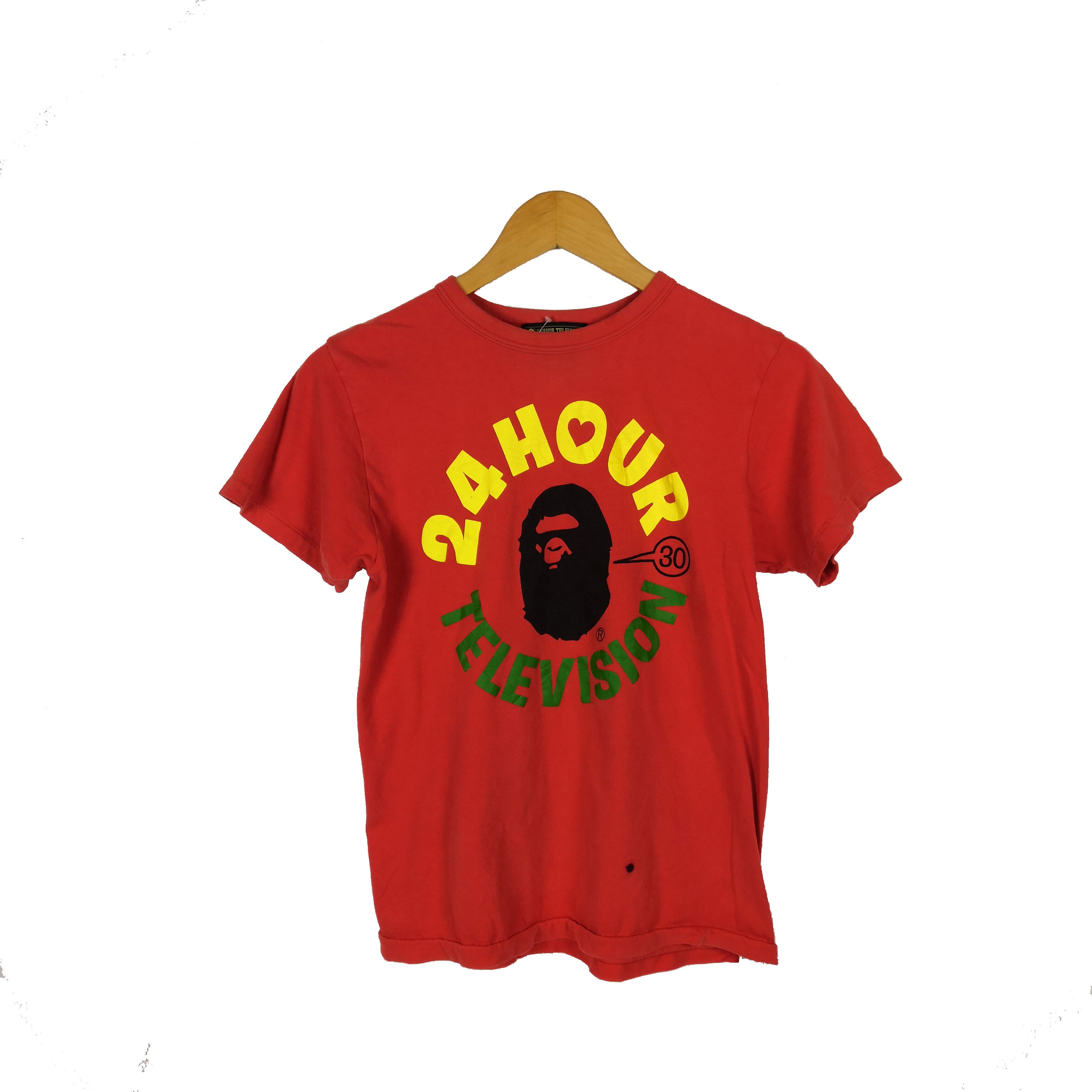 Japanese Brand Vintage Bathing Ape T shirt 24 Hour Television 56789 Size S / US 4 / IT 40 - 2 Thumbnail