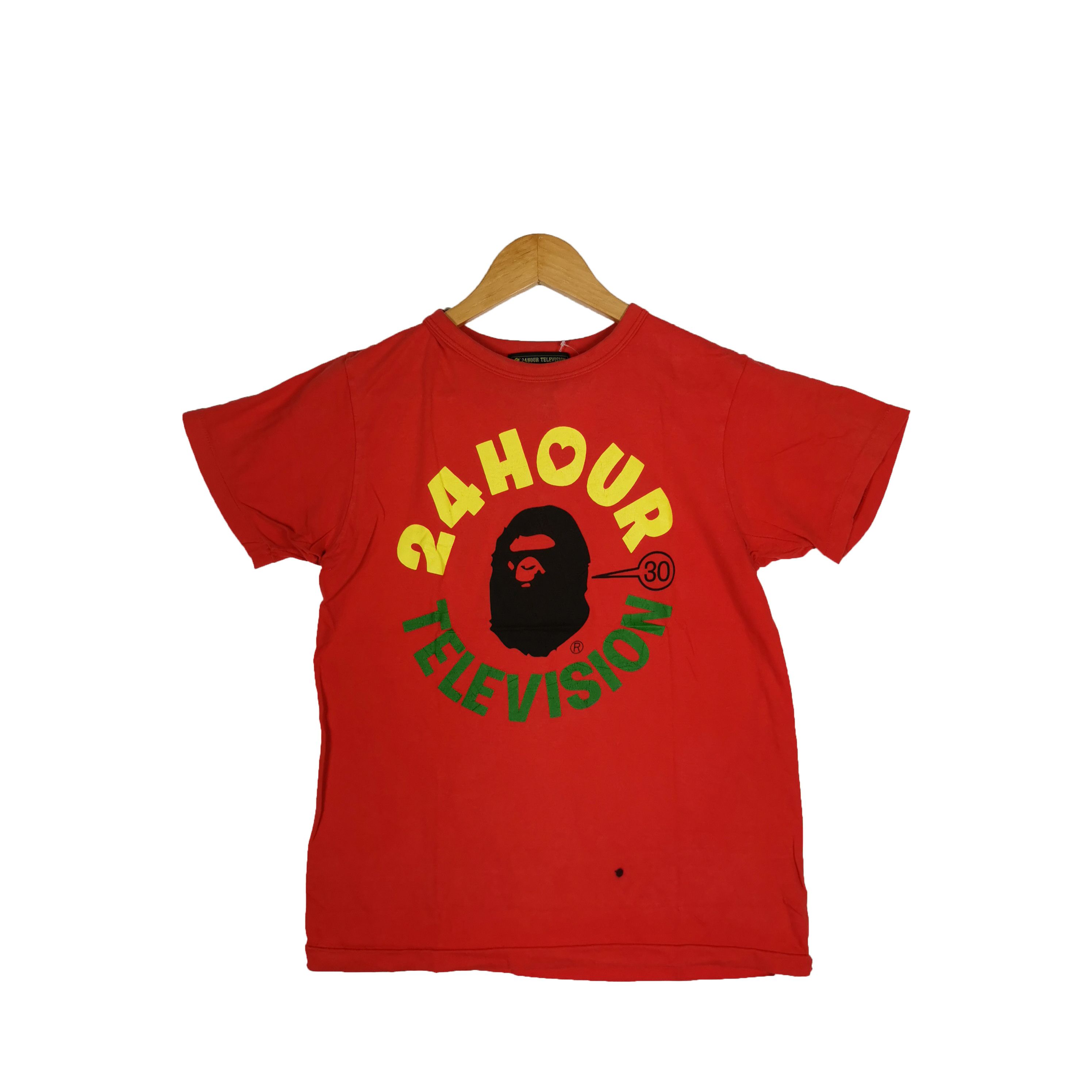Japanese Brand Vintage Bathing Ape T shirt 24 Hour Television 56789 Size S / US 4 / IT 40 - 1 Thumbnail