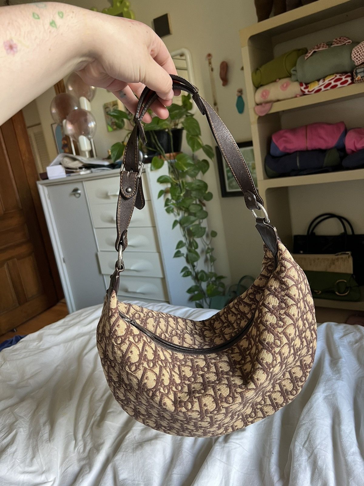Dior Vintage Dior Monogrammed Hobo Bag Size ONE SIZE - 2 Thumbnail
