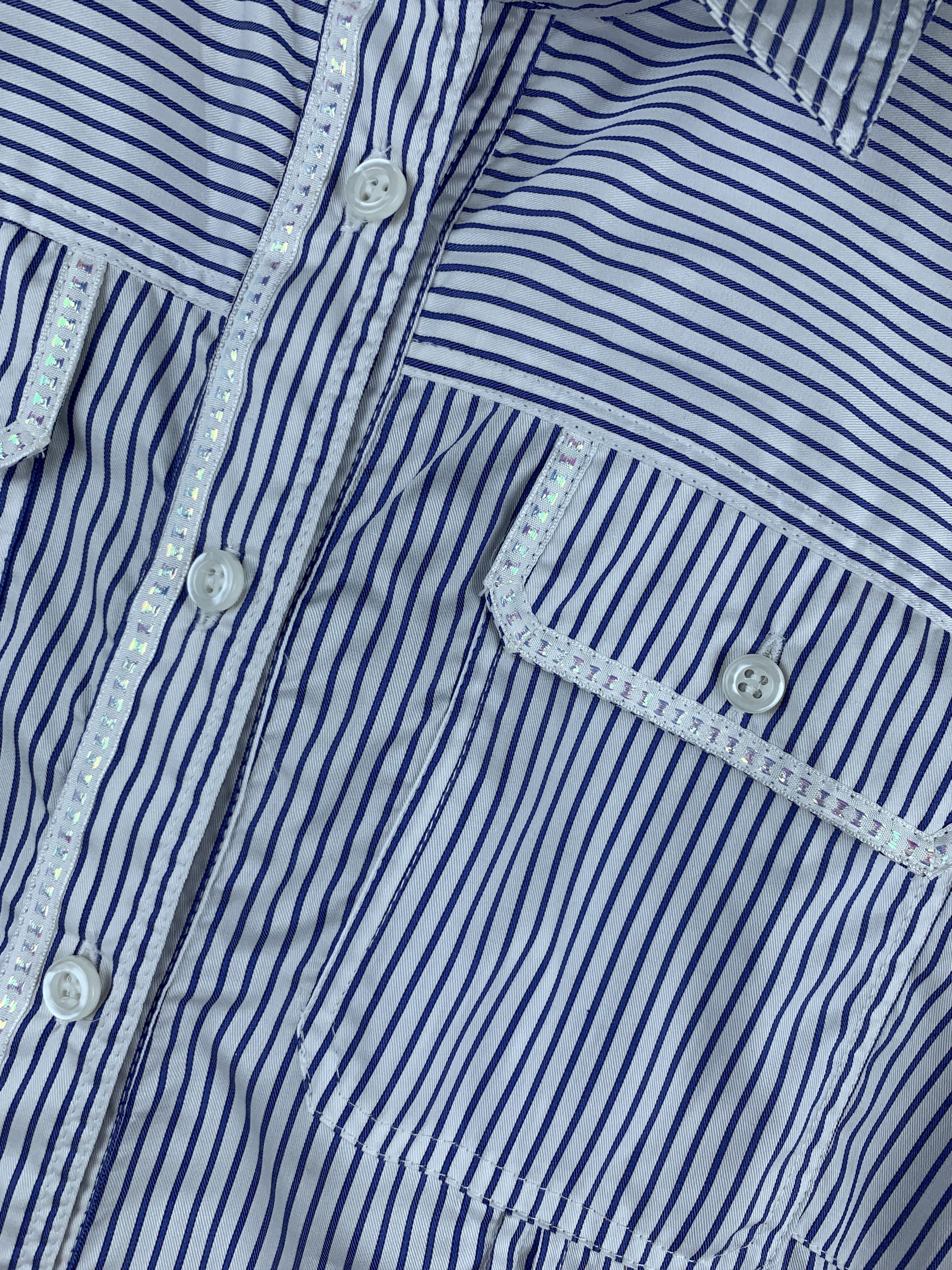 Versace × Versace Jeans Couture Wmn's Versace Jeans Couture Striped Long Sleeve Shirt Size XS / US 0-2 / IT 36-38 - 5 Thumbnail