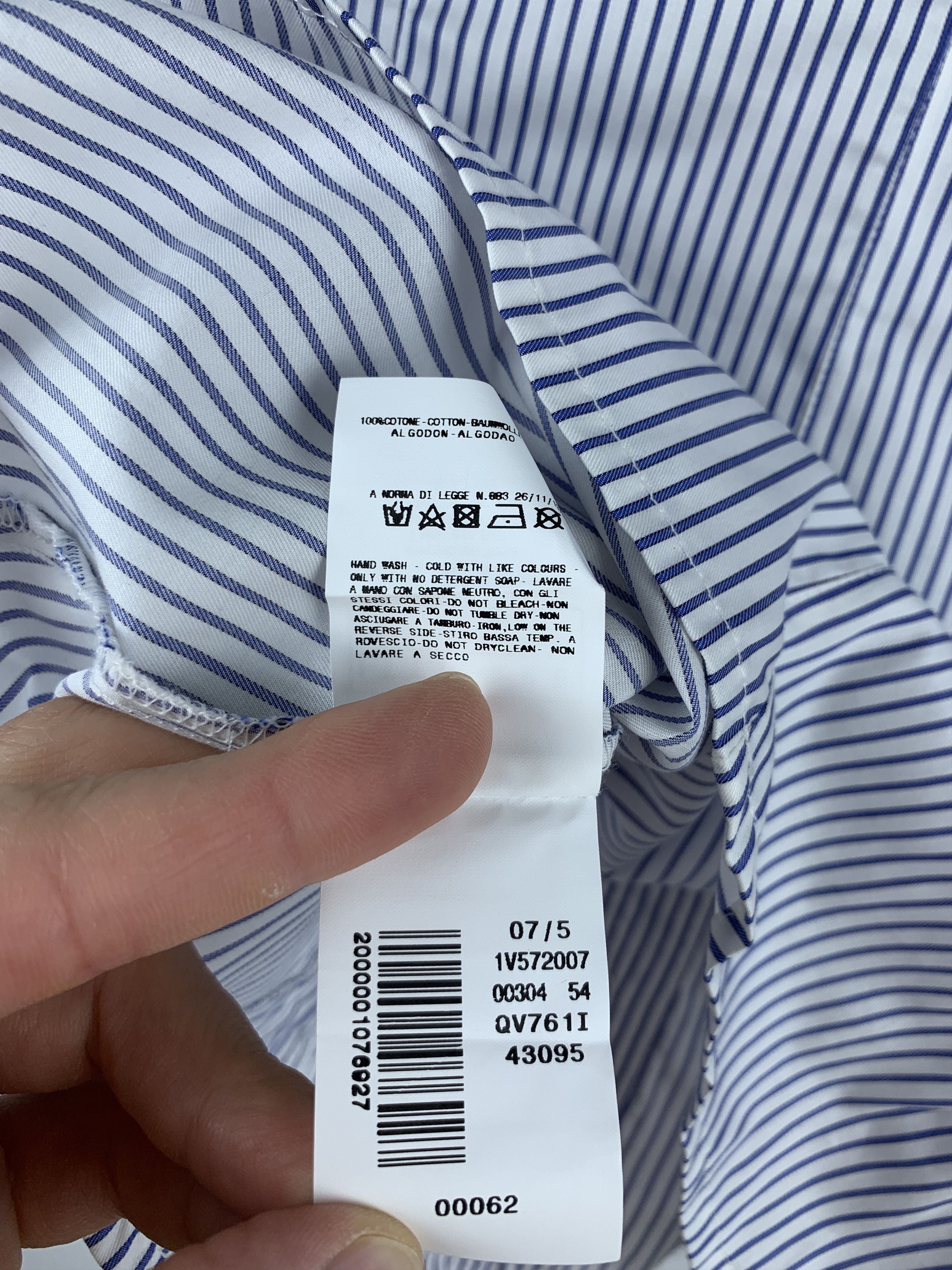 Versace × Versace Jeans Couture Wmn's Versace Jeans Couture Striped Long Sleeve Shirt Size XS / US 0-2 / IT 36-38 - 11 Thumbnail