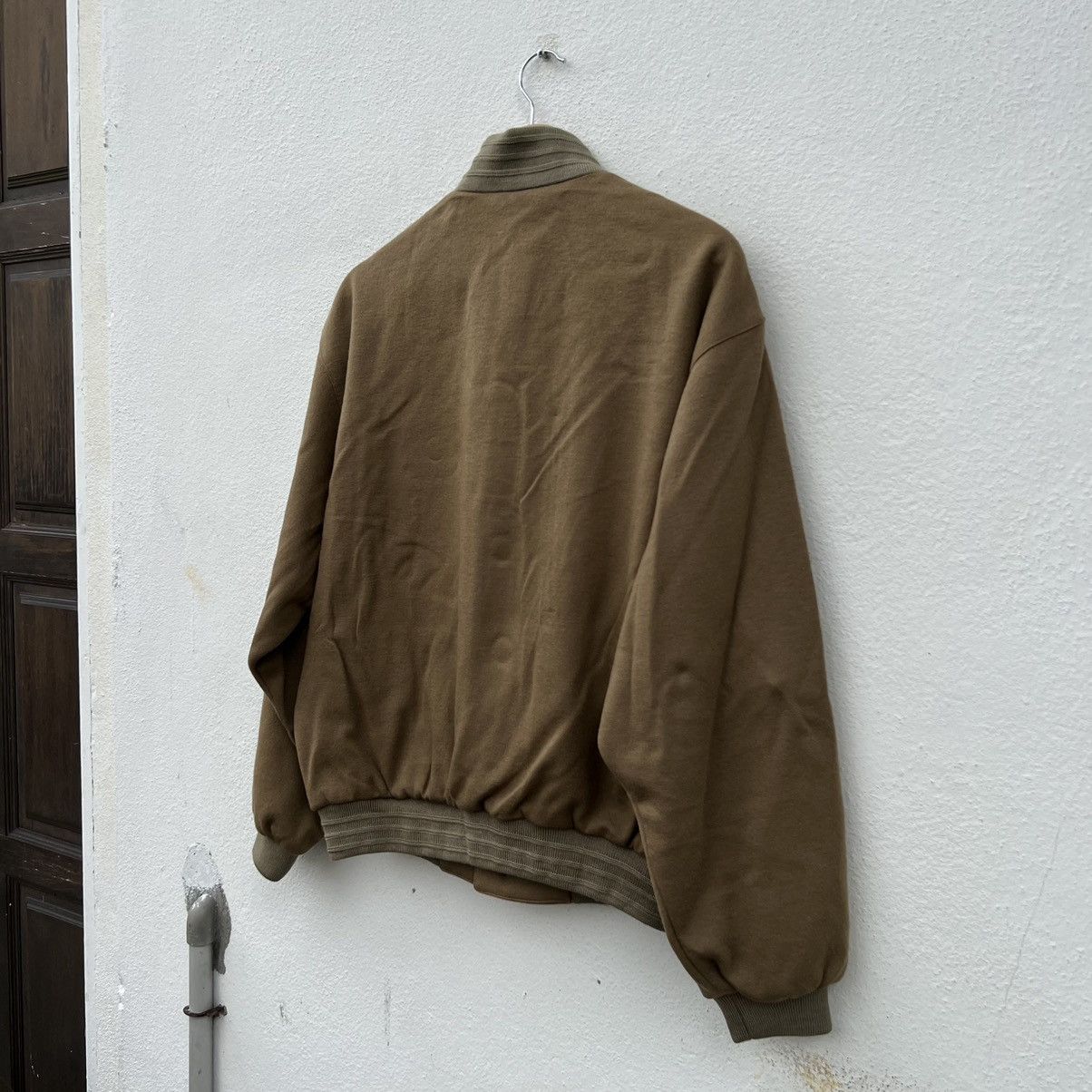 Burberry BOMBER JACKET RICH BROWN WOOL RARE STRIPE LINING JACKET Size US M / EU 48-50 / 2 - 10 Thumbnail