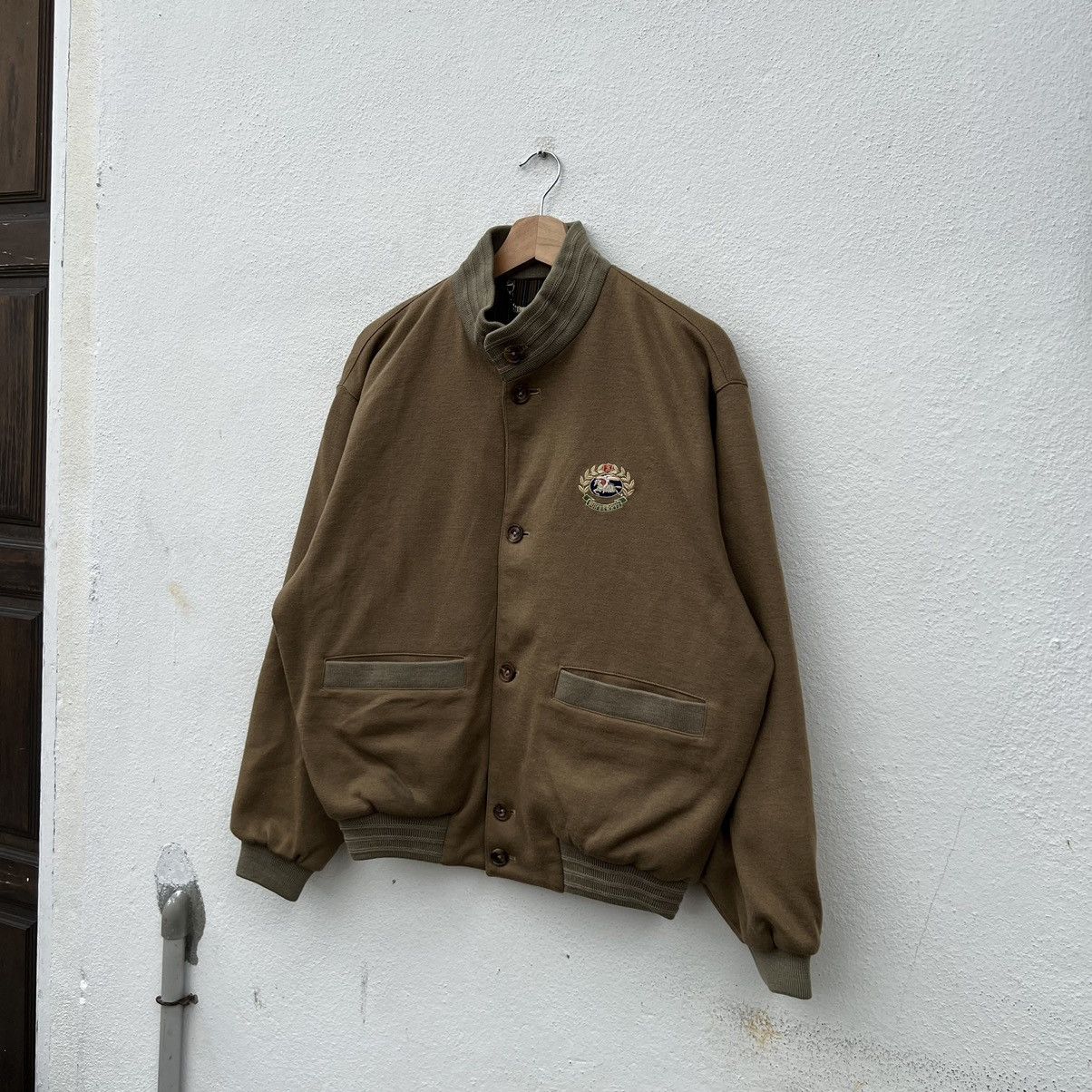 Burberry BOMBER JACKET RICH BROWN WOOL RARE STRIPE LINING JACKET Size US M / EU 48-50 / 2 - 3 Thumbnail