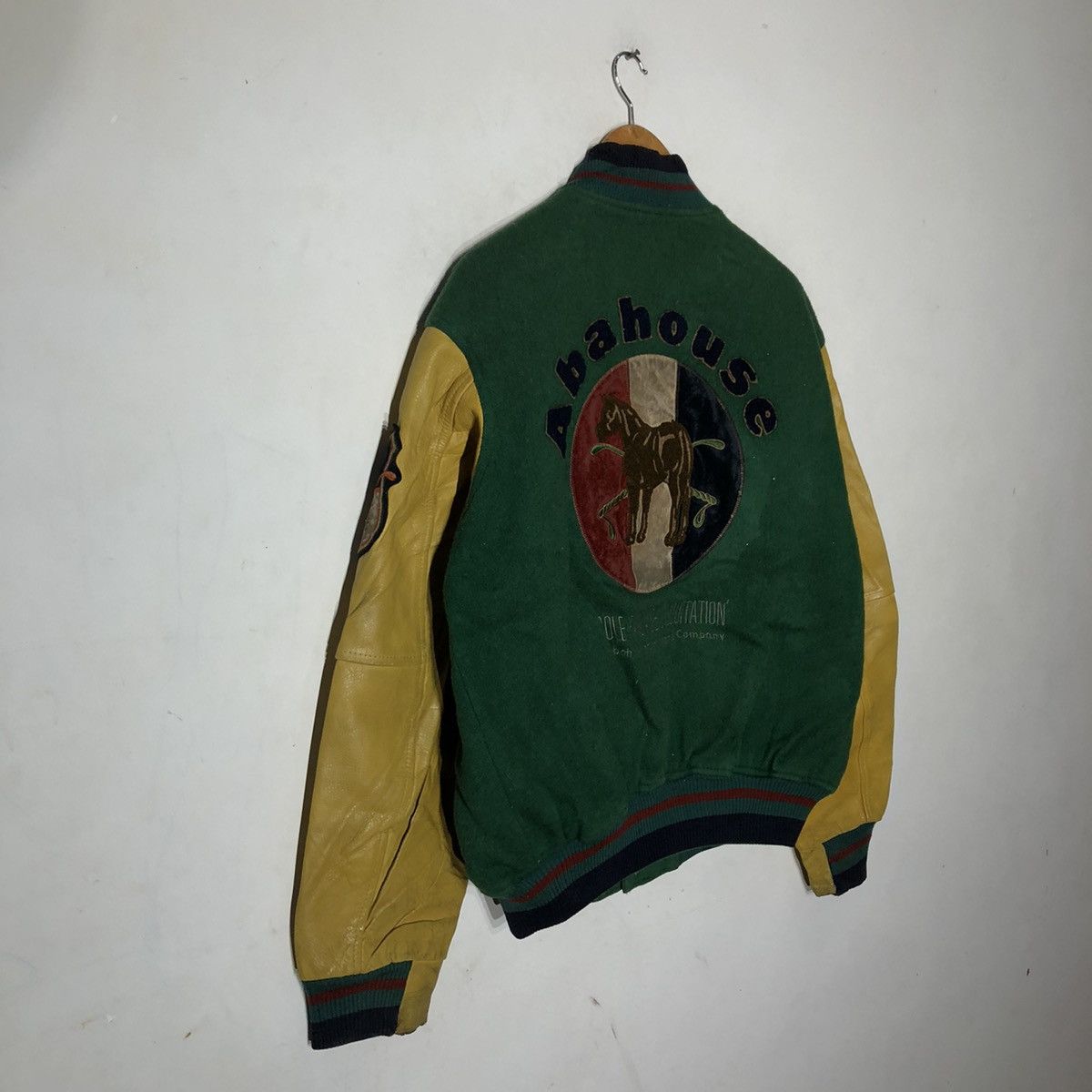 Japanese Brand Abah House Horse Riding Big Logo Varsity Jacket Size US L / EU 52-54 / 3 - 4 Thumbnail