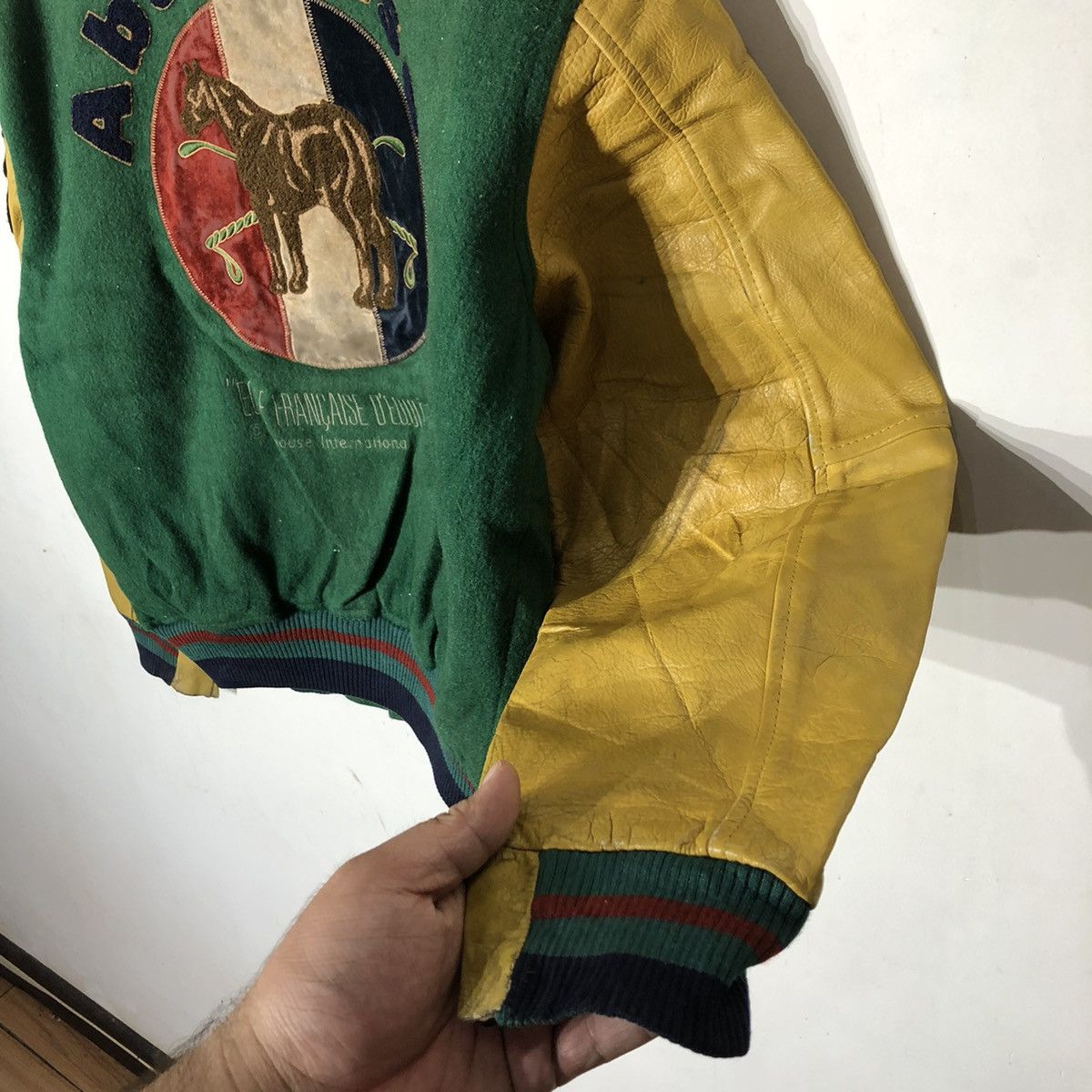 Japanese Brand Abah House Horse Riding Big Logo Varsity Jacket Size US L / EU 52-54 / 3 - 6 Thumbnail