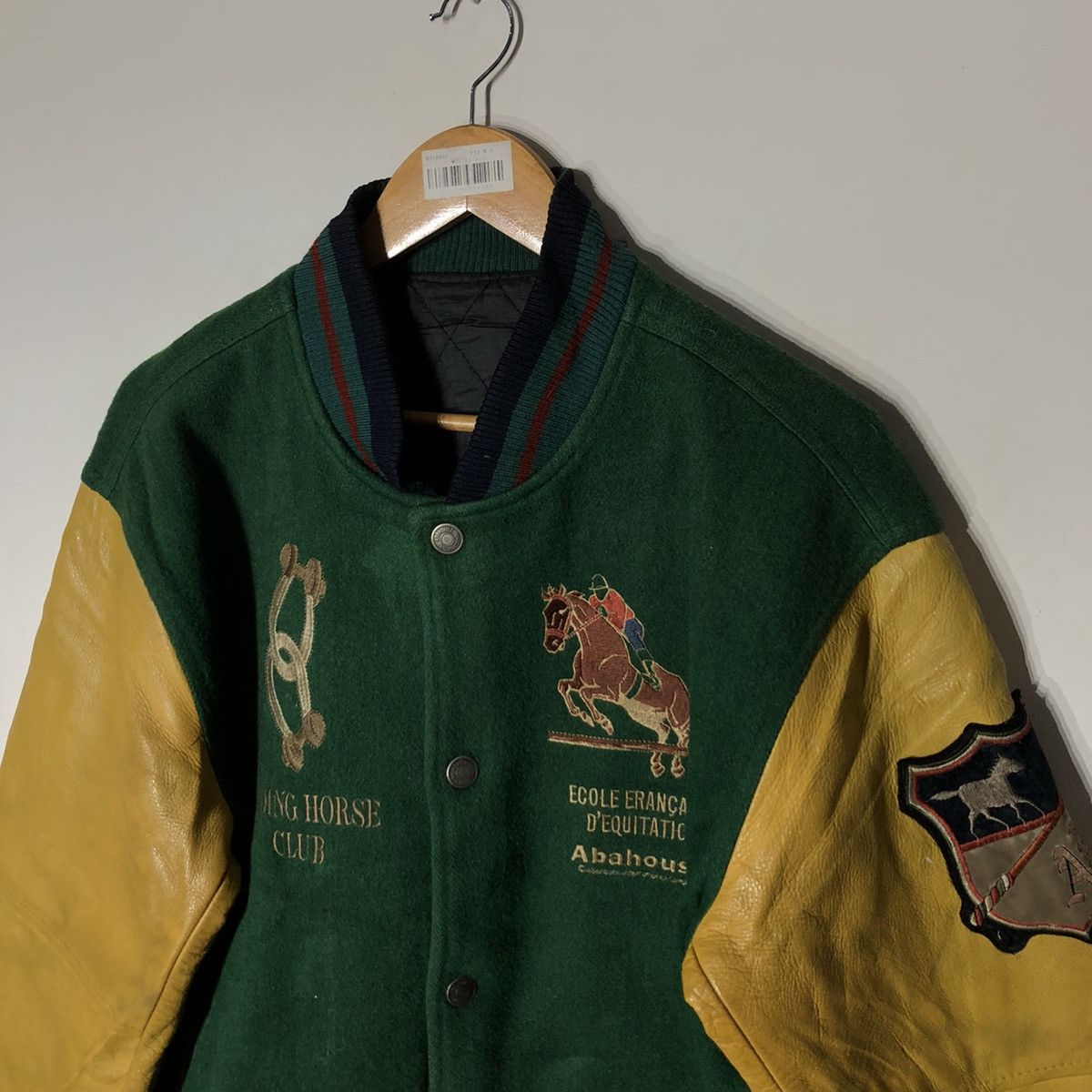 Japanese Brand Abah House Horse Riding Big Logo Varsity Jacket Size US L / EU 52-54 / 3 - 10 Thumbnail