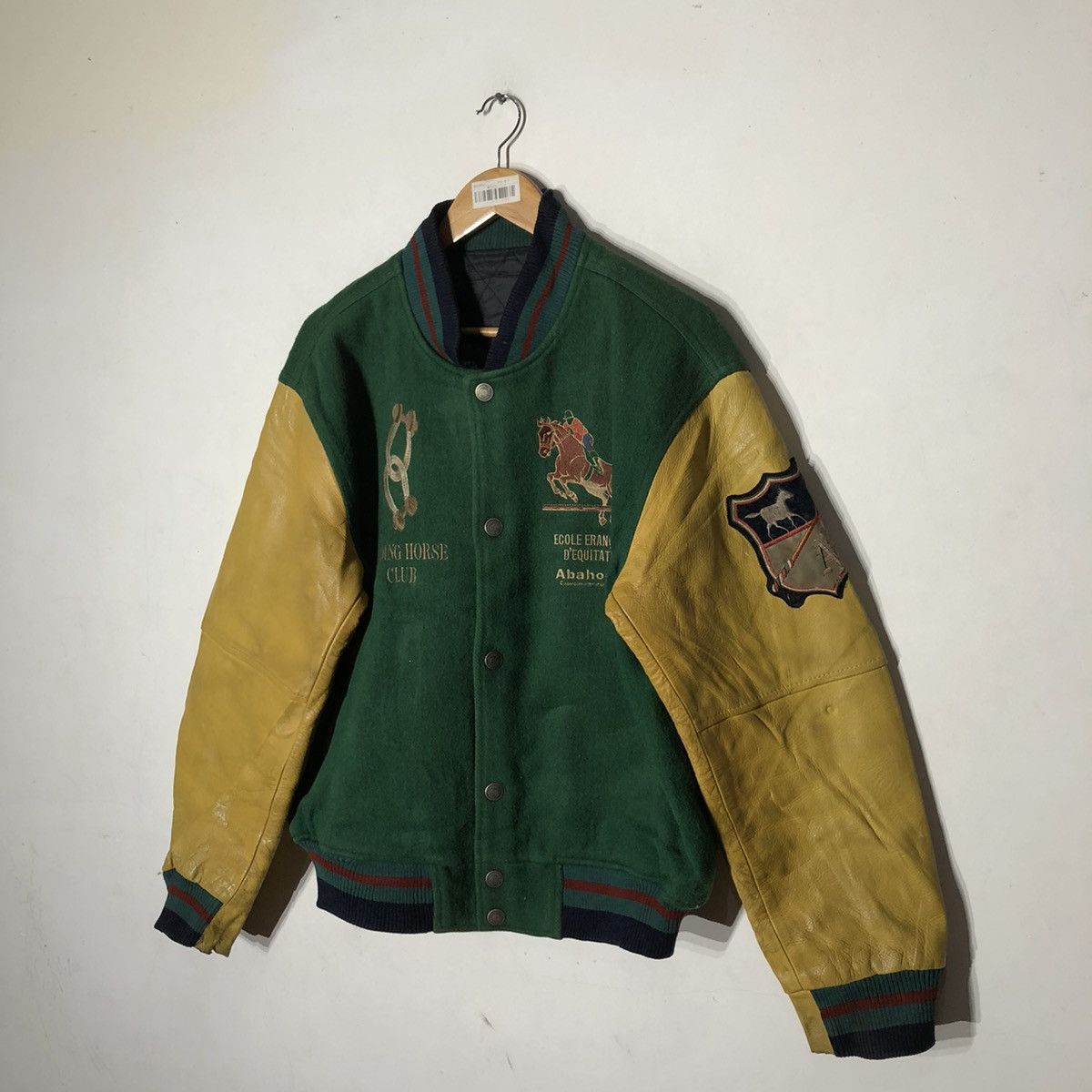 Japanese Brand Abah House Horse Riding Big Logo Varsity Jacket Size US L / EU 52-54 / 3 - 9 Thumbnail