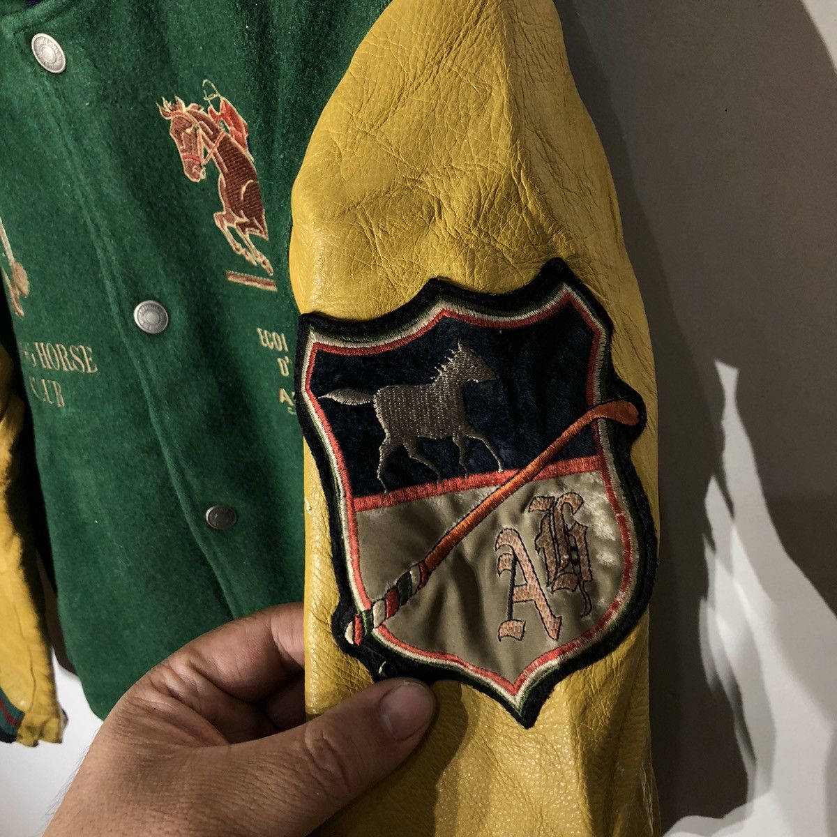 Japanese Brand Abah House Horse Riding Big Logo Varsity Jacket Size US L / EU 52-54 / 3 - 11 Thumbnail