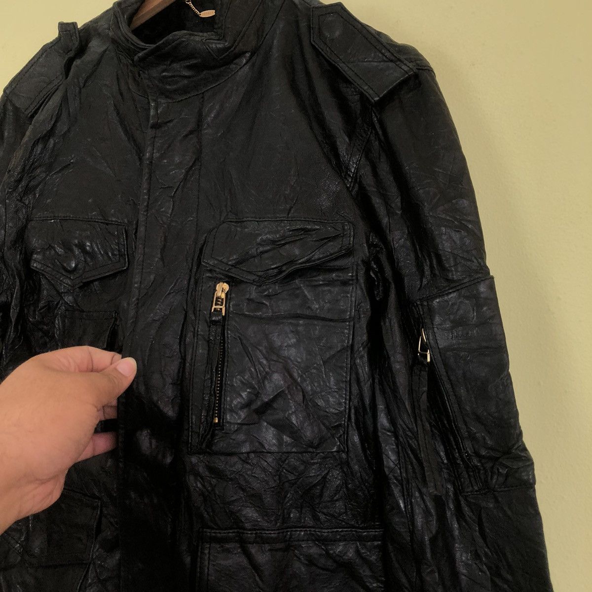 Japanese Brand Parachute Bike Leather Jacket Junmen Jline Size US L / EU 52-54 / 3 - 3 Thumbnail