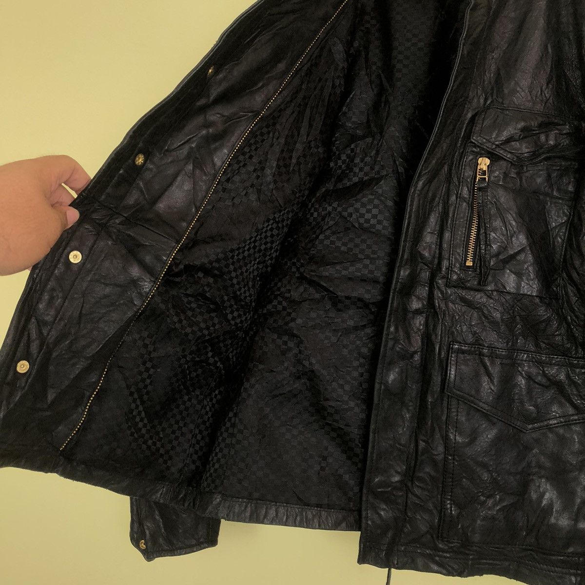 Japanese Brand Parachute Bike Leather Jacket Junmen Jline Size US L / EU 52-54 / 3 - 9 Thumbnail