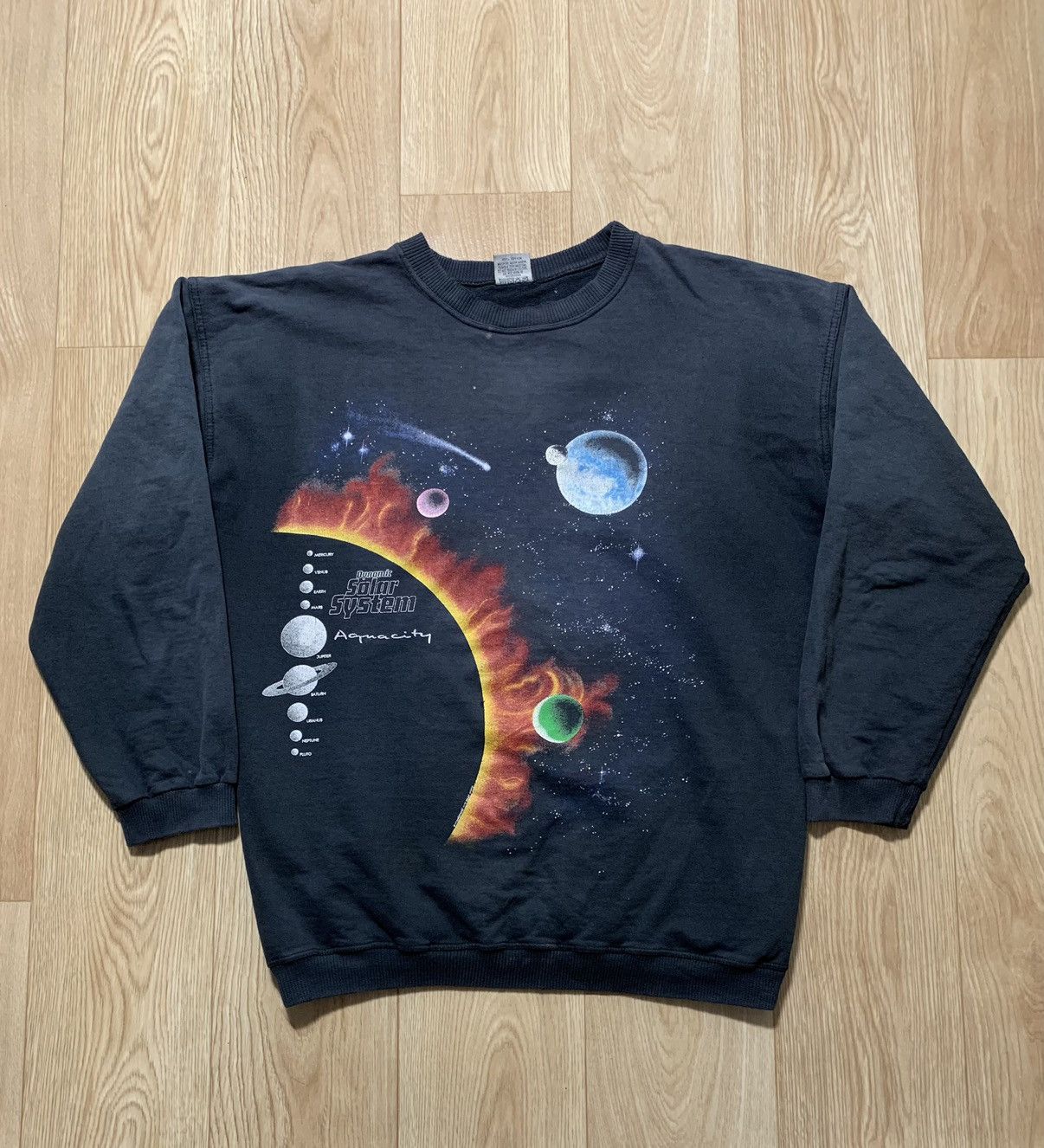 Vintage 1990 Vintage Peter Kull Solar System Graphic sweatshirt 90s Size US XL / EU 56 / 4 - 1 Thumbnail