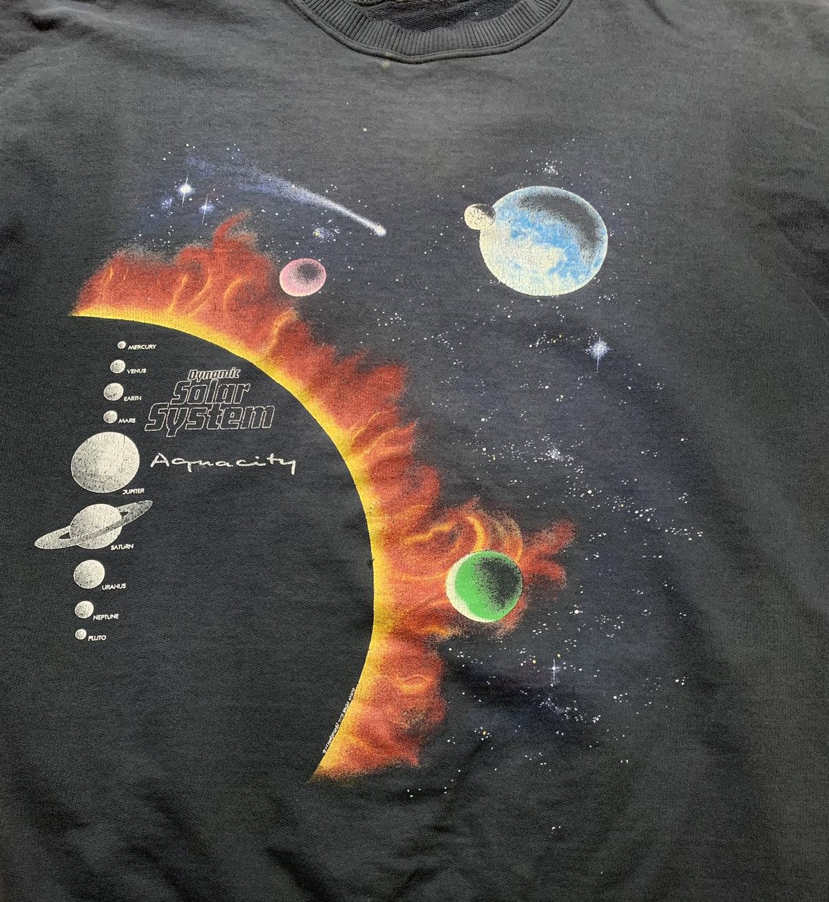 Vintage 1990 Vintage Peter Kull Solar System Graphic sweatshirt 90s Size US XL / EU 56 / 4 - 3 Thumbnail