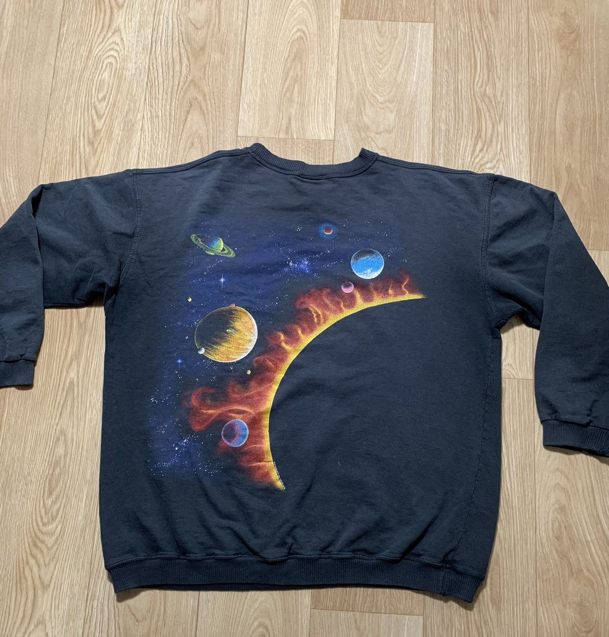 Vintage 1990 Vintage Peter Kull Solar System Graphic sweatshirt 90s Size US XL / EU 56 / 4 - 12 Thumbnail