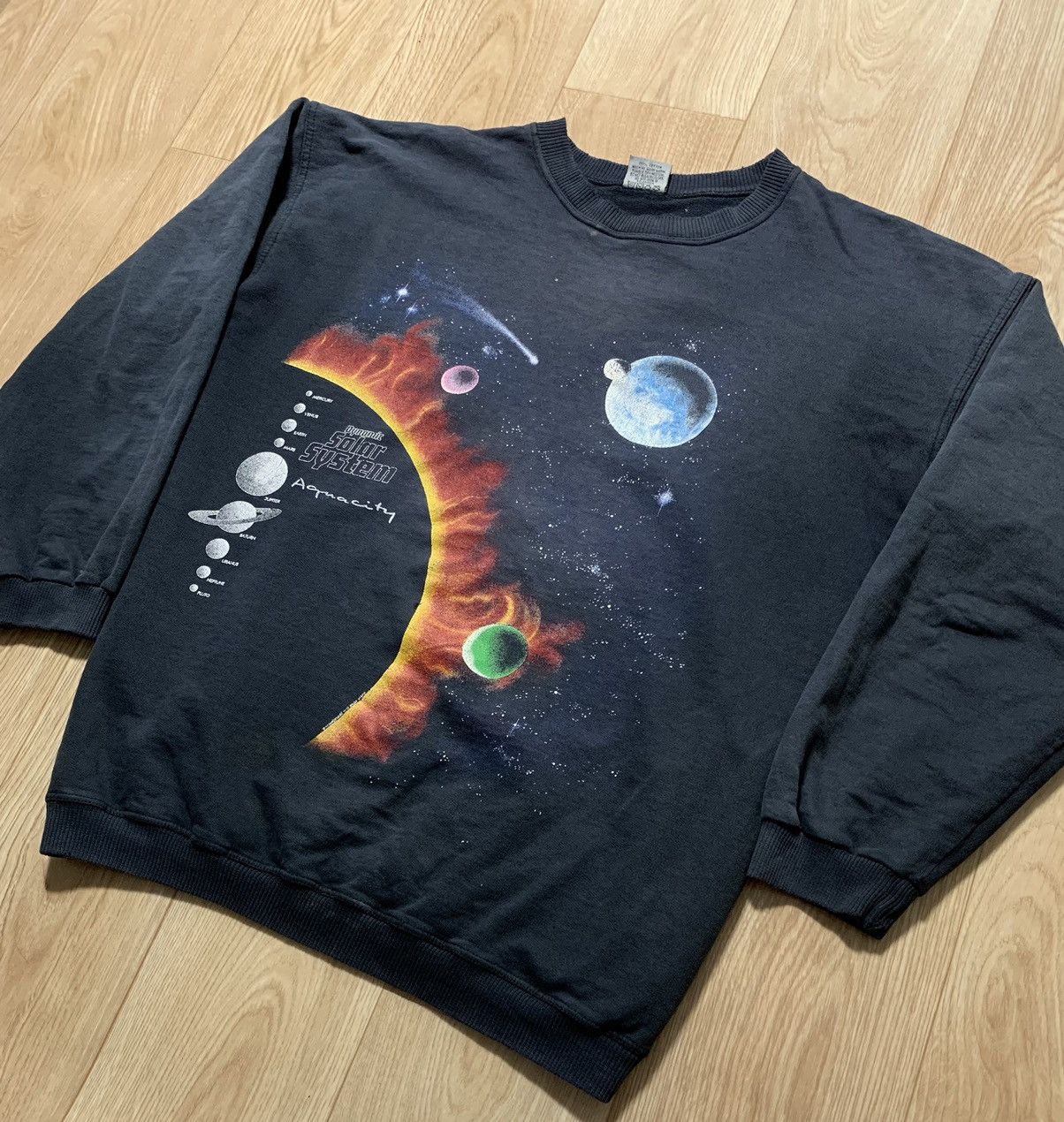 Vintage 1990 Vintage Peter Kull Solar System Graphic sweatshirt 90s Size US XL / EU 56 / 4 - 2 Thumbnail