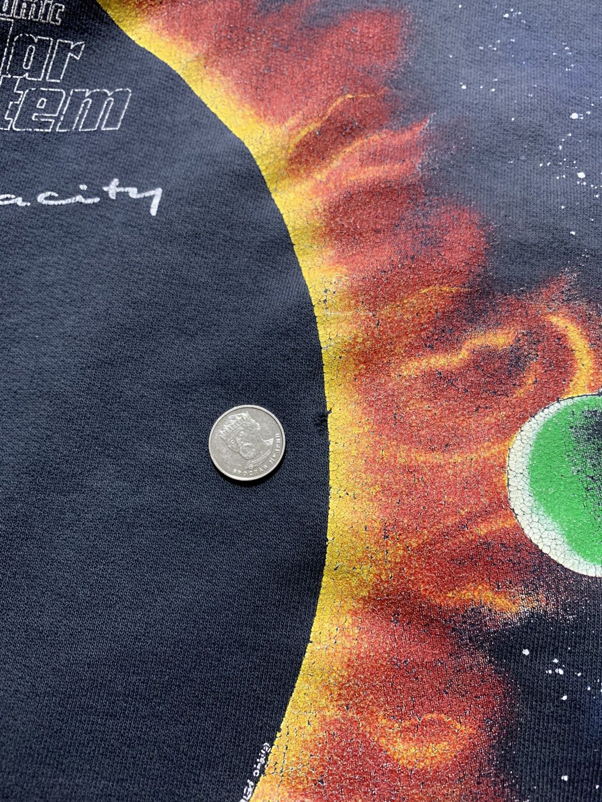 Vintage 1990 Vintage Peter Kull Solar System Graphic sweatshirt 90s Size US XL / EU 56 / 4 - 4 Thumbnail