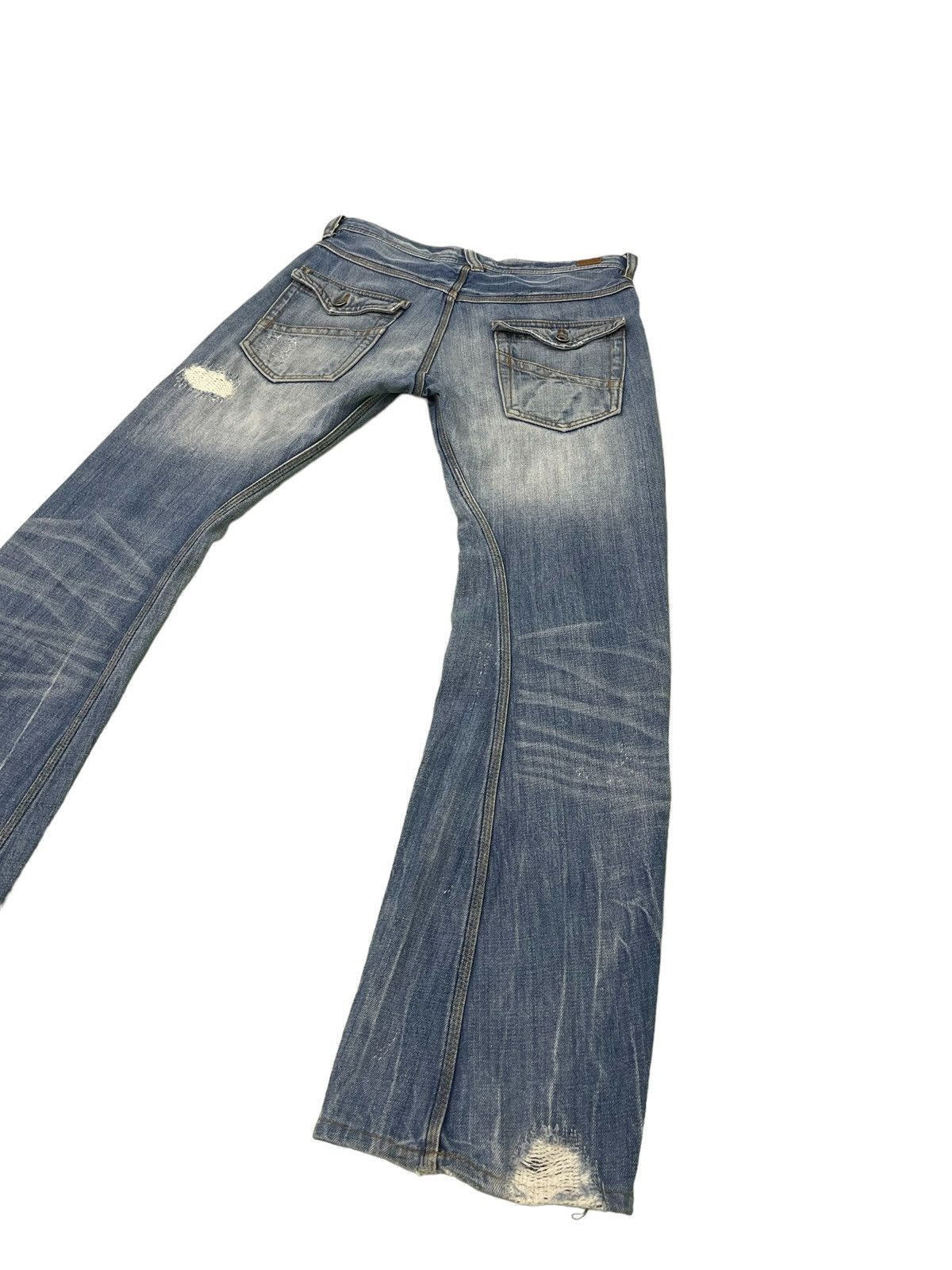 Japanese Brand Flare Jeans Nicole Club Curv Leg Distress Boot Cut 3🟦5 Size US 31 - 17 Thumbnail