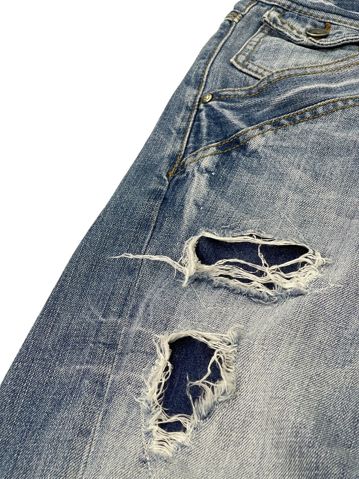 Japanese Brand Flare Jeans Nicole Club Curv Leg Distress Boot Cut 3🟦5 Size US 31 - 9 Thumbnail