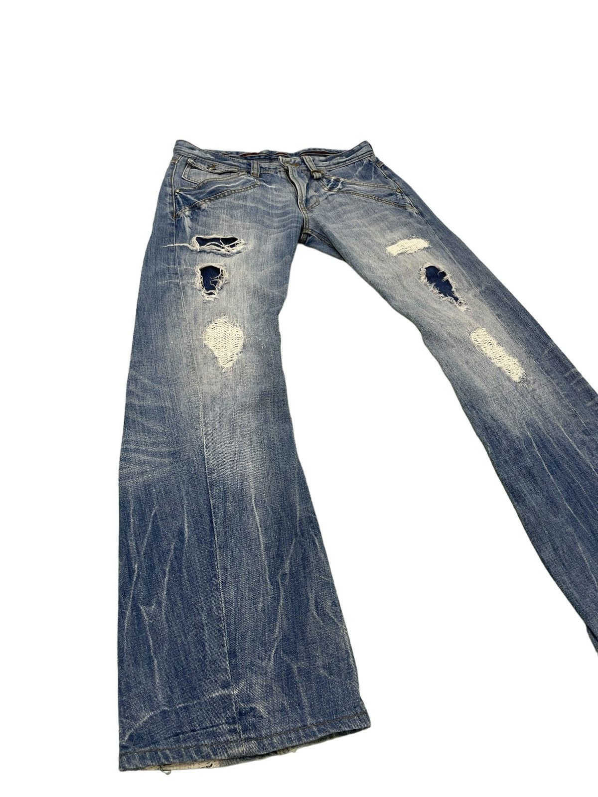 Japanese Brand Flare Jeans Nicole Club Curv Leg Distress Boot Cut 3🟦5 Size US 31 - 1 Thumbnail