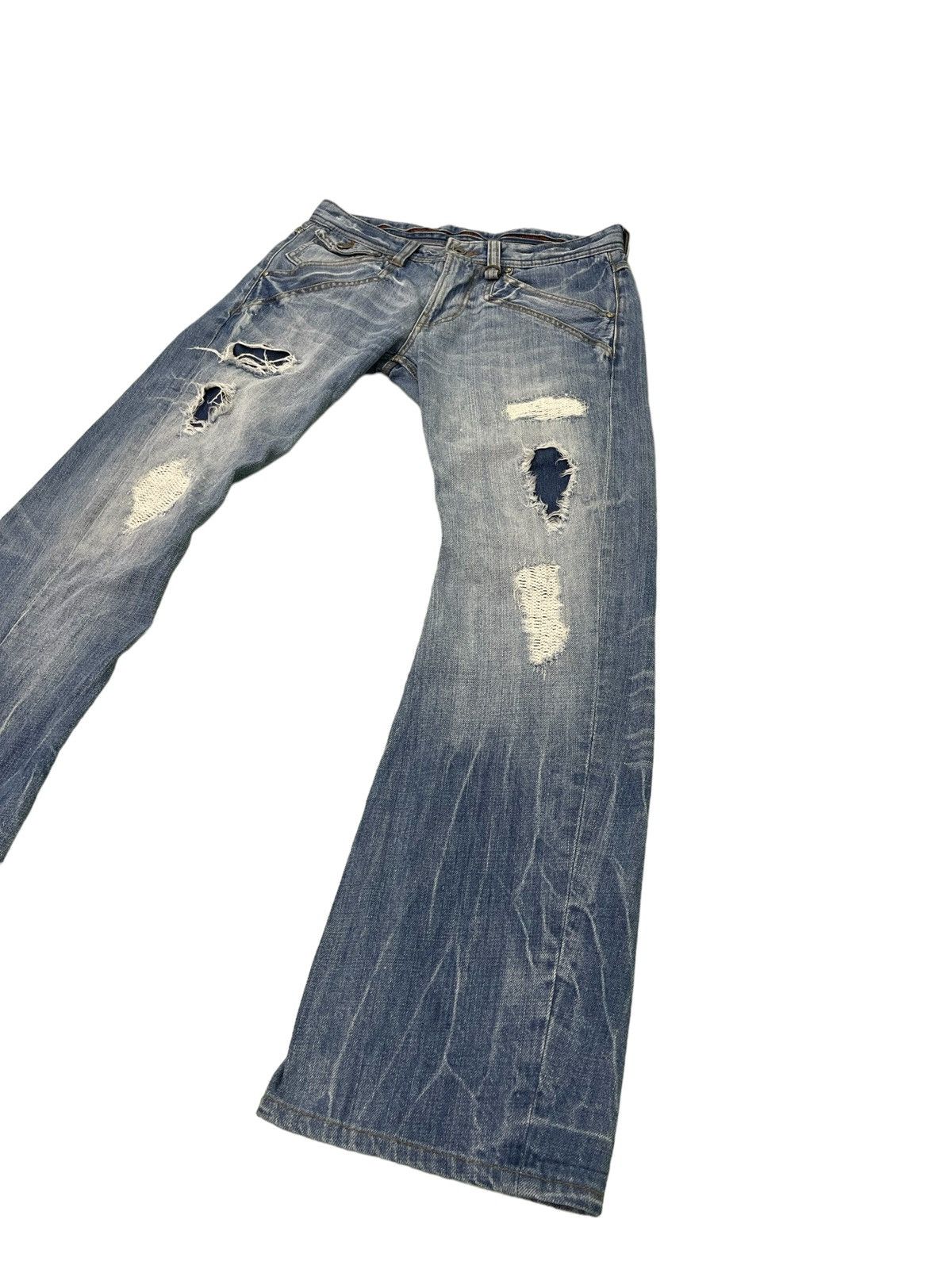 Japanese Brand Flare Jeans Nicole Club Curv Leg Distress Boot Cut 3🟦5 Size US 31 - 3 Thumbnail