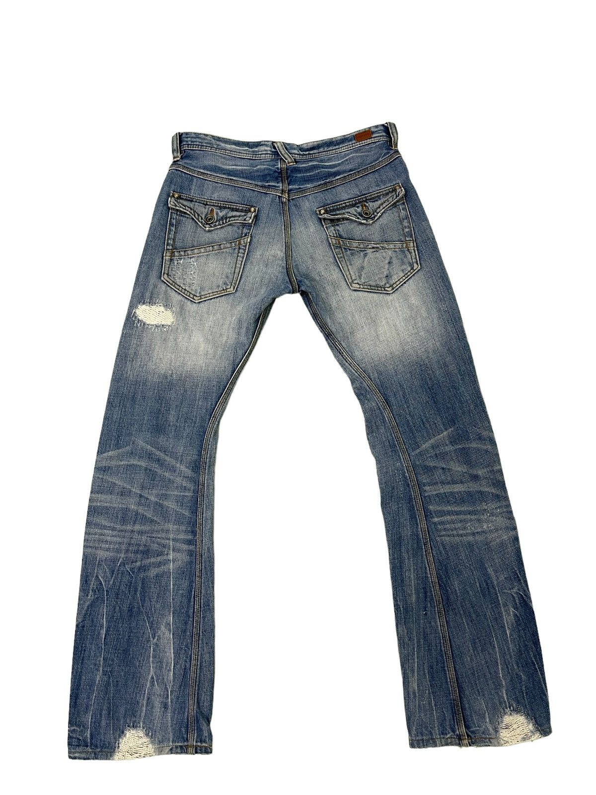 Japanese Brand Flare Jeans Nicole Club Curv Leg Distress Boot Cut 3🟦5 Size US 31 - 15 Thumbnail