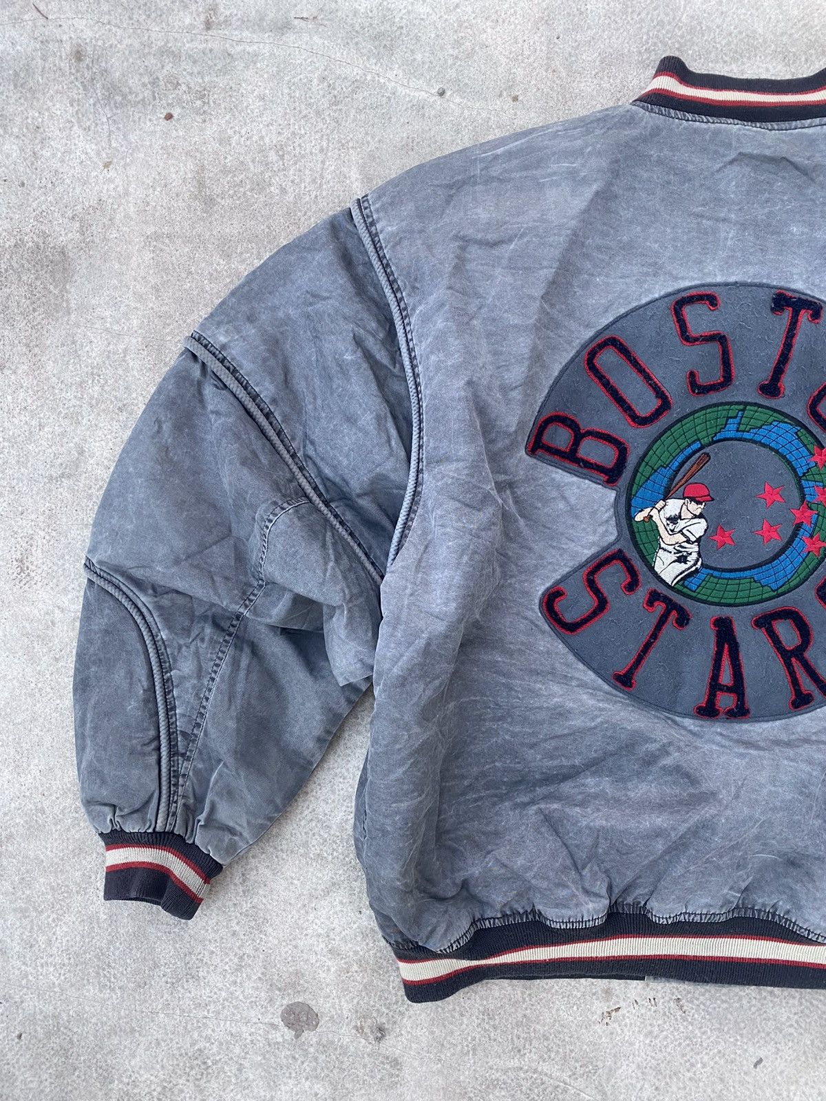 Japanese Brand Vintage 90s Boston Stars Bomber Jacket Japanese Style Size US XXL / EU 58 / 5 - 2 Thumbnail