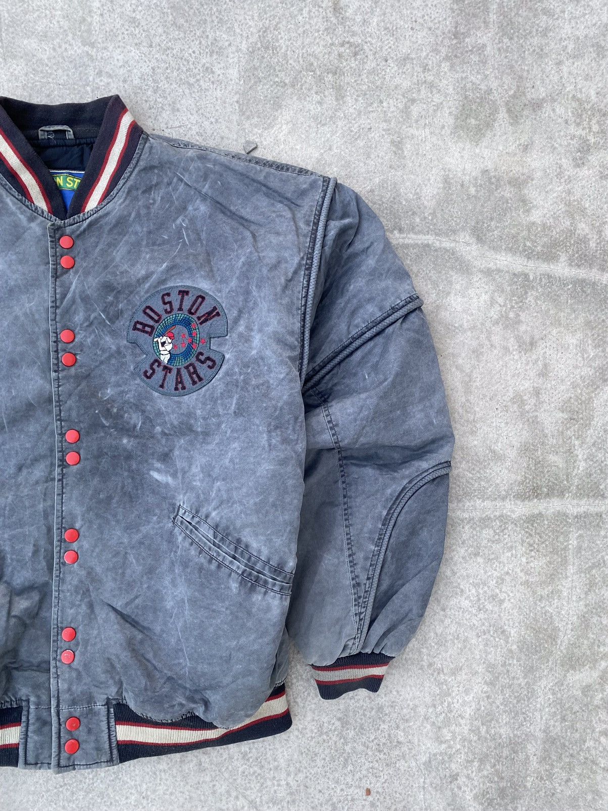 Japanese Brand Vintage 90s Boston Stars Bomber Jacket Japanese Style Size US XXL / EU 58 / 5 - 4 Thumbnail