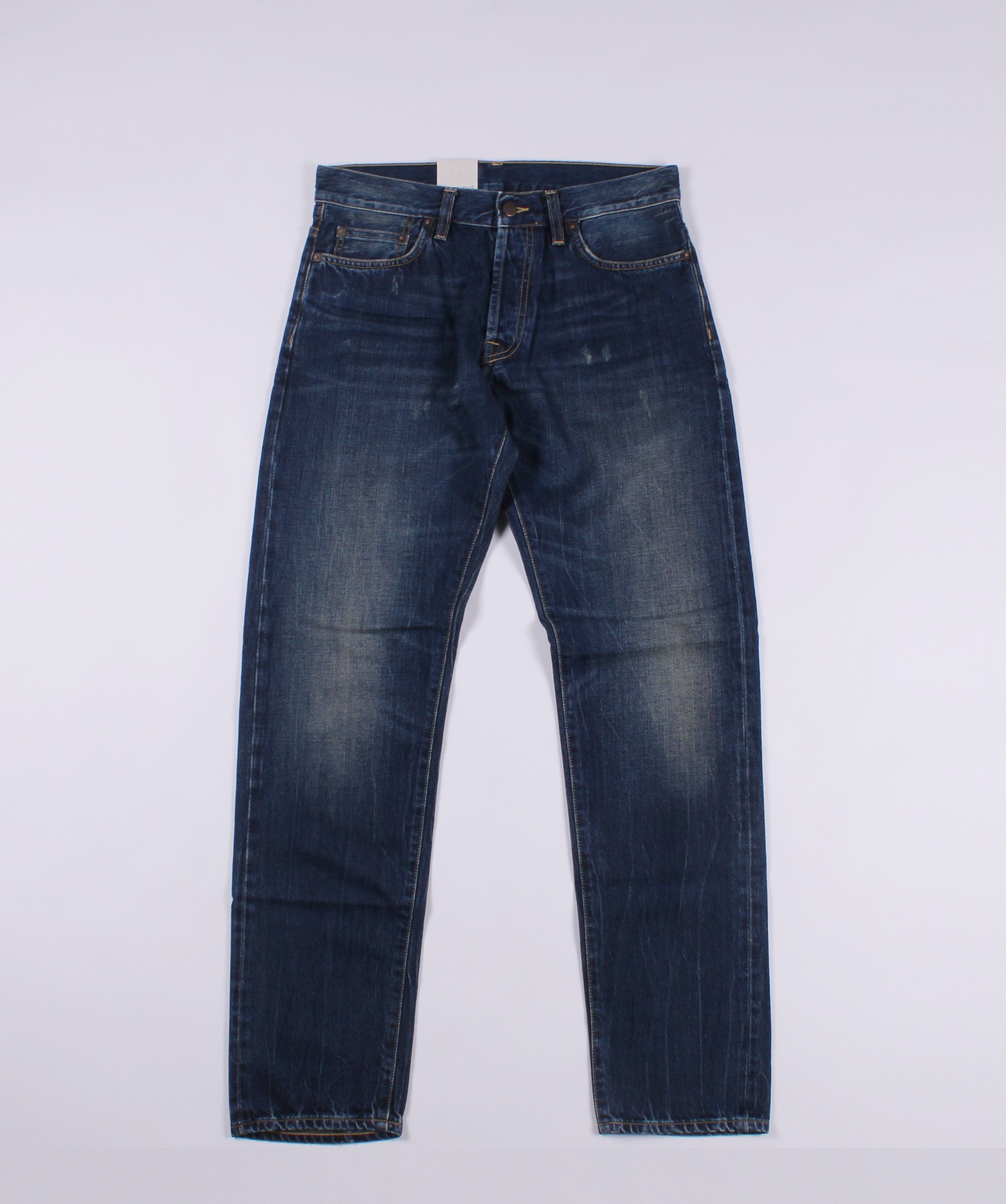 image of Carhartt Wip Klondike Washed Selvedge Jeans in Blue, Men's (Size 30)