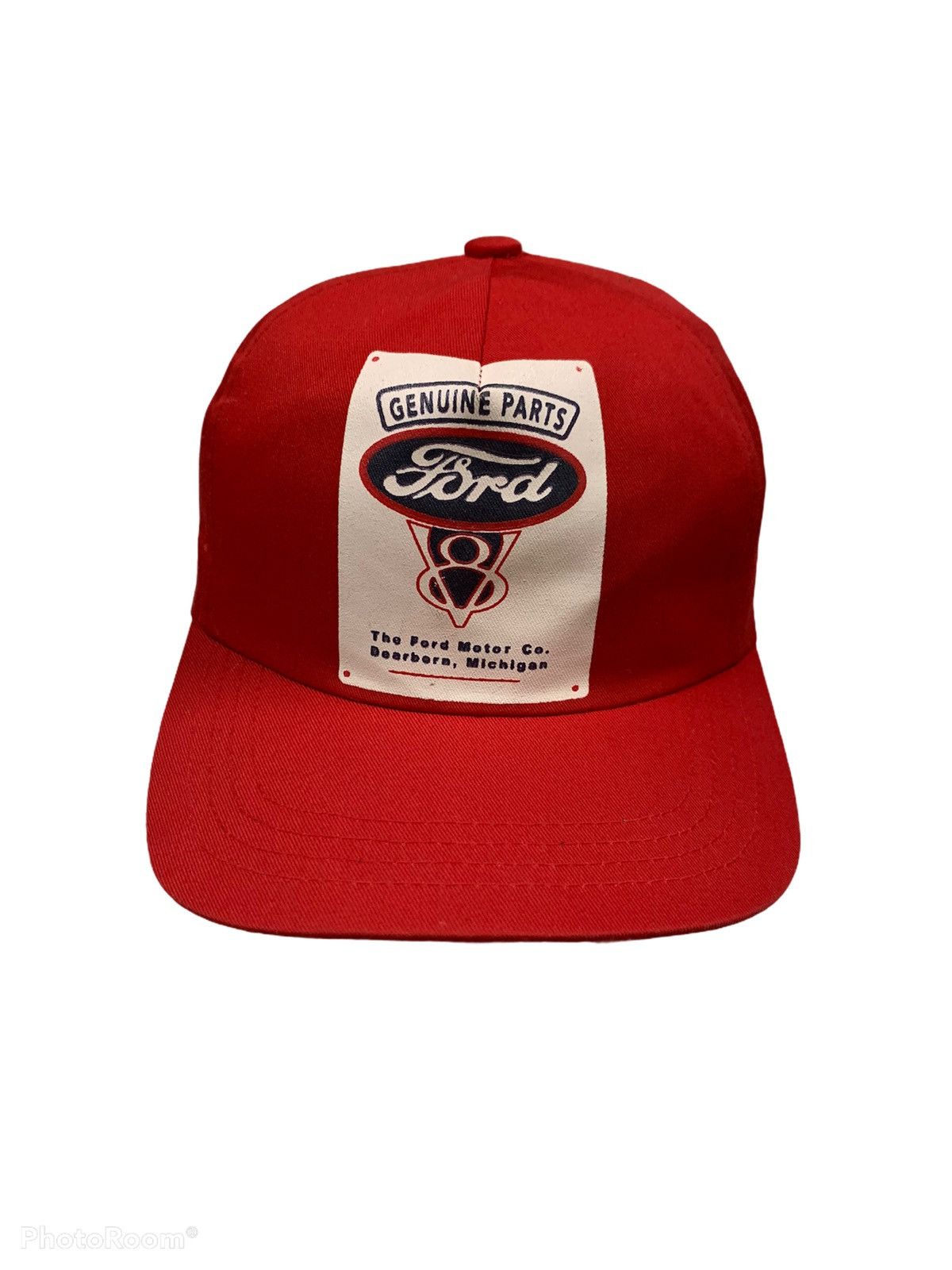 image of Ford Racing x Racing Vintage Ford V8 Genuine Parts Hats Caps in Red, Men's