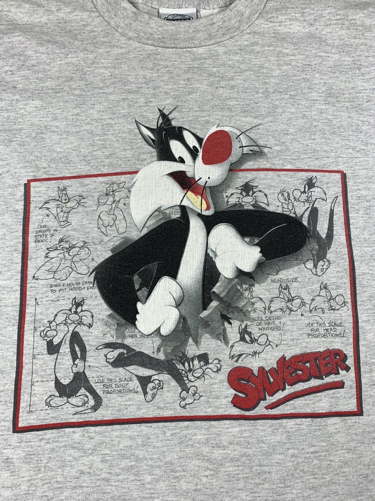 Vintage × Warner Bros Looney Tunes 1994 Sylvester Tee Shirt Single Stitch Size US XL / EU 56 / 4 - 3 Thumbnail