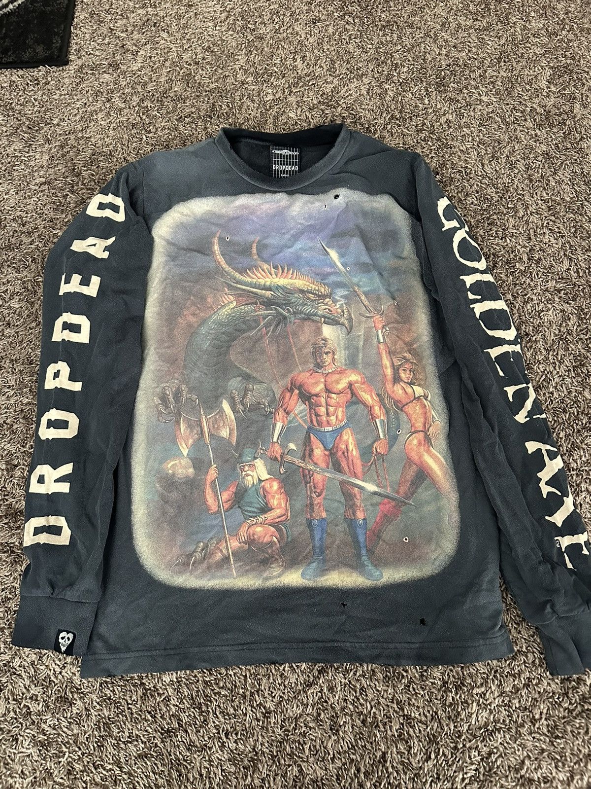Tシャツ・カットソー drop dead Chaos Brewing Chaos Brewing Long Sleeve T-Shirt