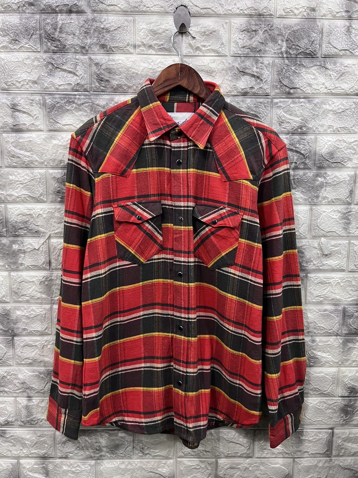 image of Vintage Rattle Trap Stone Button Flannel, Men's (Size Large)
