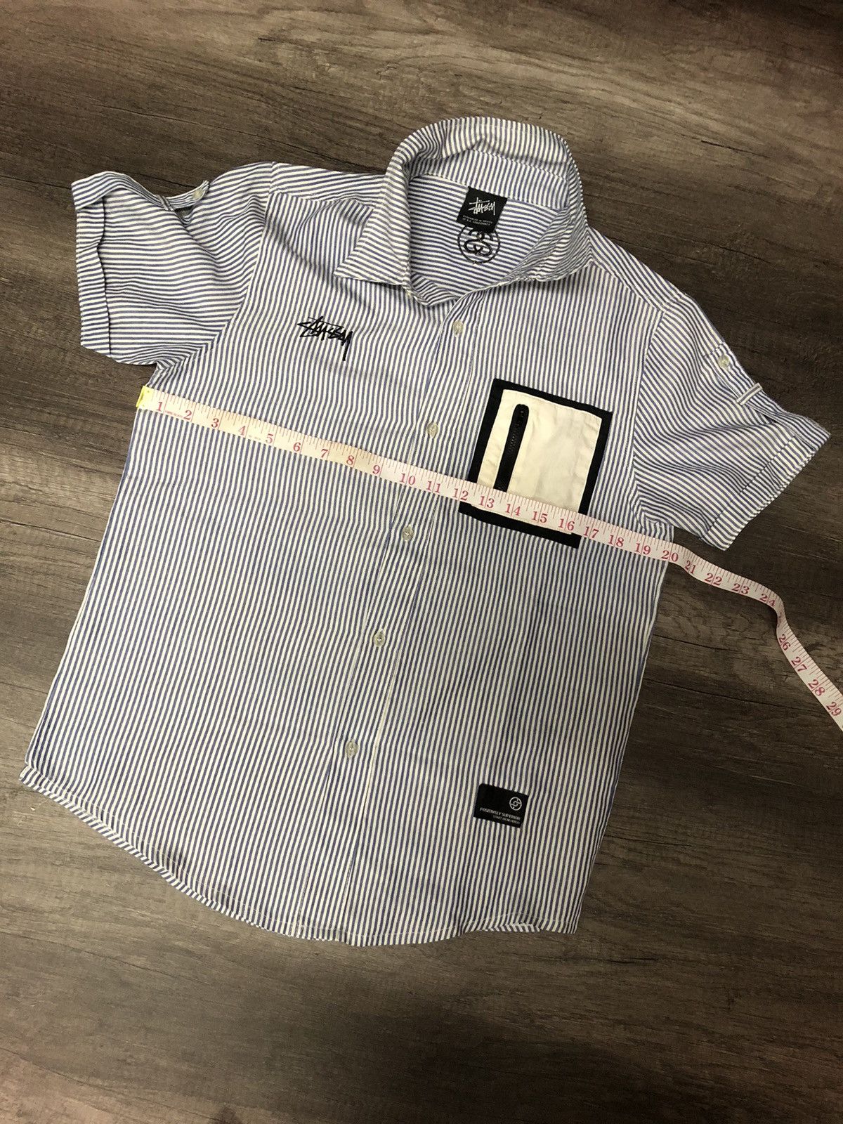 Stussy Zipper Pocket Button Up Short Sleeve Shirt
