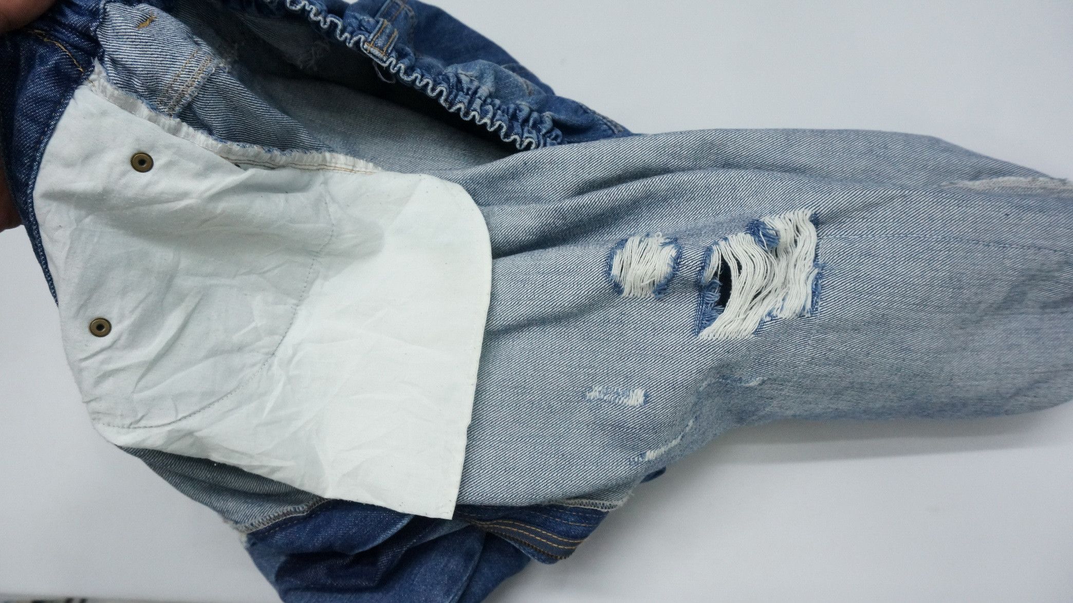Japanese Brand BROWNY JAPAN PUNYUS Japan Patchwork Ripped Baggy Denim Size US 34 / EU 50 - 16 Thumbnail