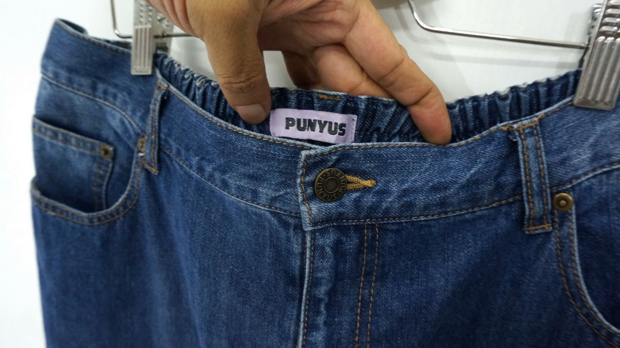 Japanese Brand BROWNY JAPAN PUNYUS Japan Patchwork Ripped Baggy Denim Size US 34 / EU 50 - 8 Thumbnail