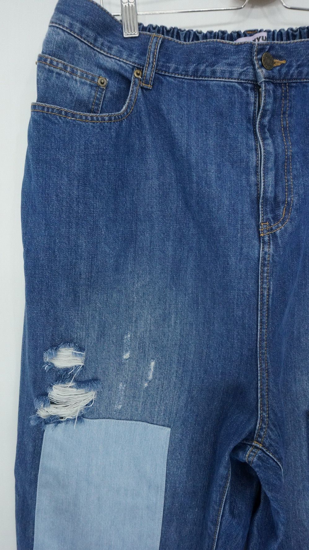 Japanese Brand BROWNY JAPAN PUNYUS Japan Patchwork Ripped Baggy Denim Size US 34 / EU 50 - 4 Thumbnail