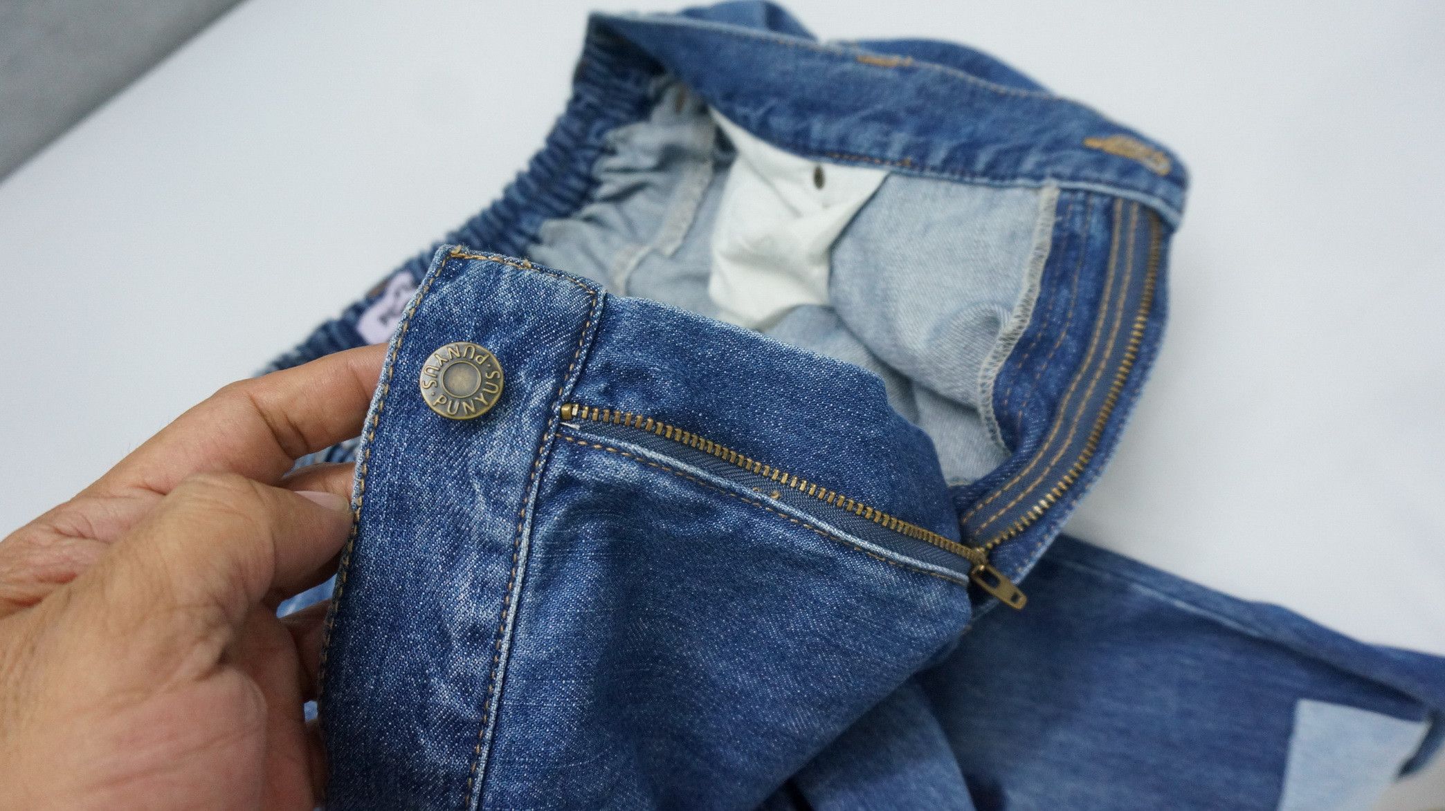 Japanese Brand BROWNY JAPAN PUNYUS Japan Patchwork Ripped Baggy Denim Size US 34 / EU 50 - 15 Thumbnail