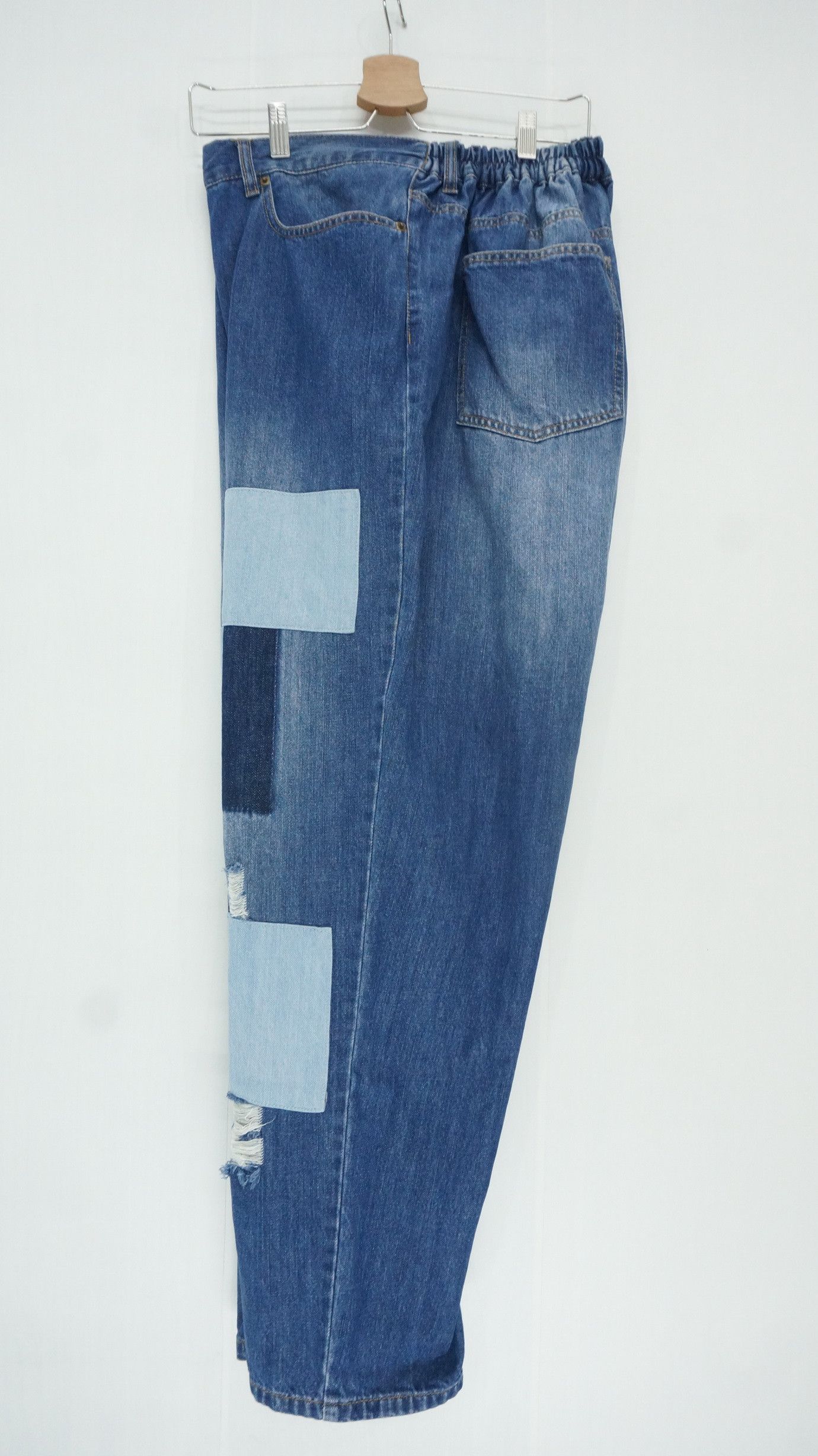 Japanese Brand BROWNY JAPAN PUNYUS Japan Patchwork Ripped Baggy Denim Size US 34 / EU 50 - 3 Thumbnail