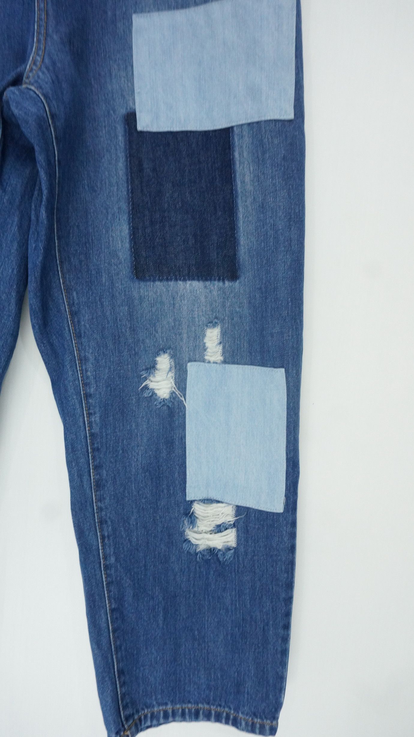 Japanese Brand BROWNY JAPAN PUNYUS Japan Patchwork Ripped Baggy Denim Size US 34 / EU 50 - 7 Thumbnail